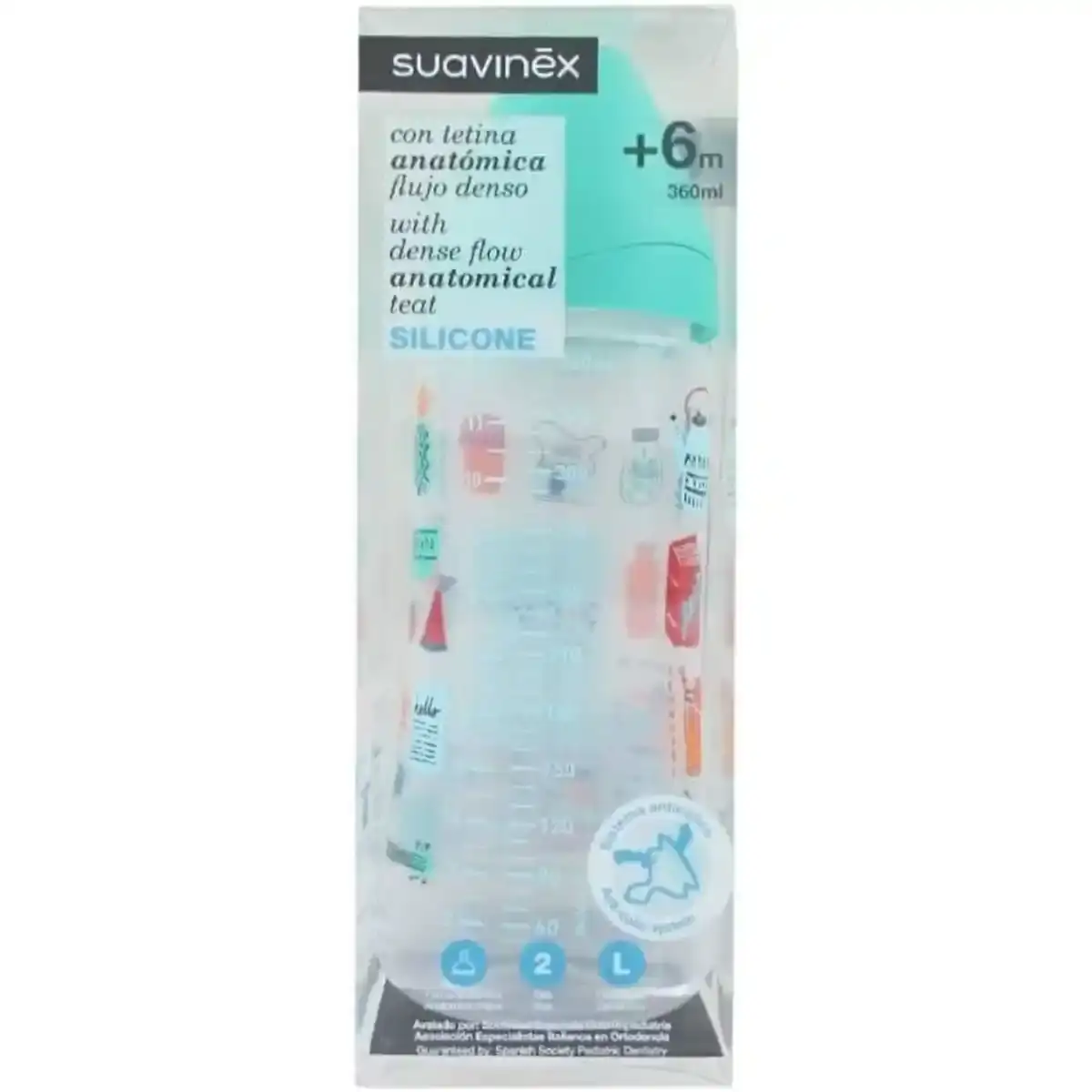 Biberon Anti-coliques Suavinex + 6 Mois (360 ml). SUPERDISCOUNT FRANCE