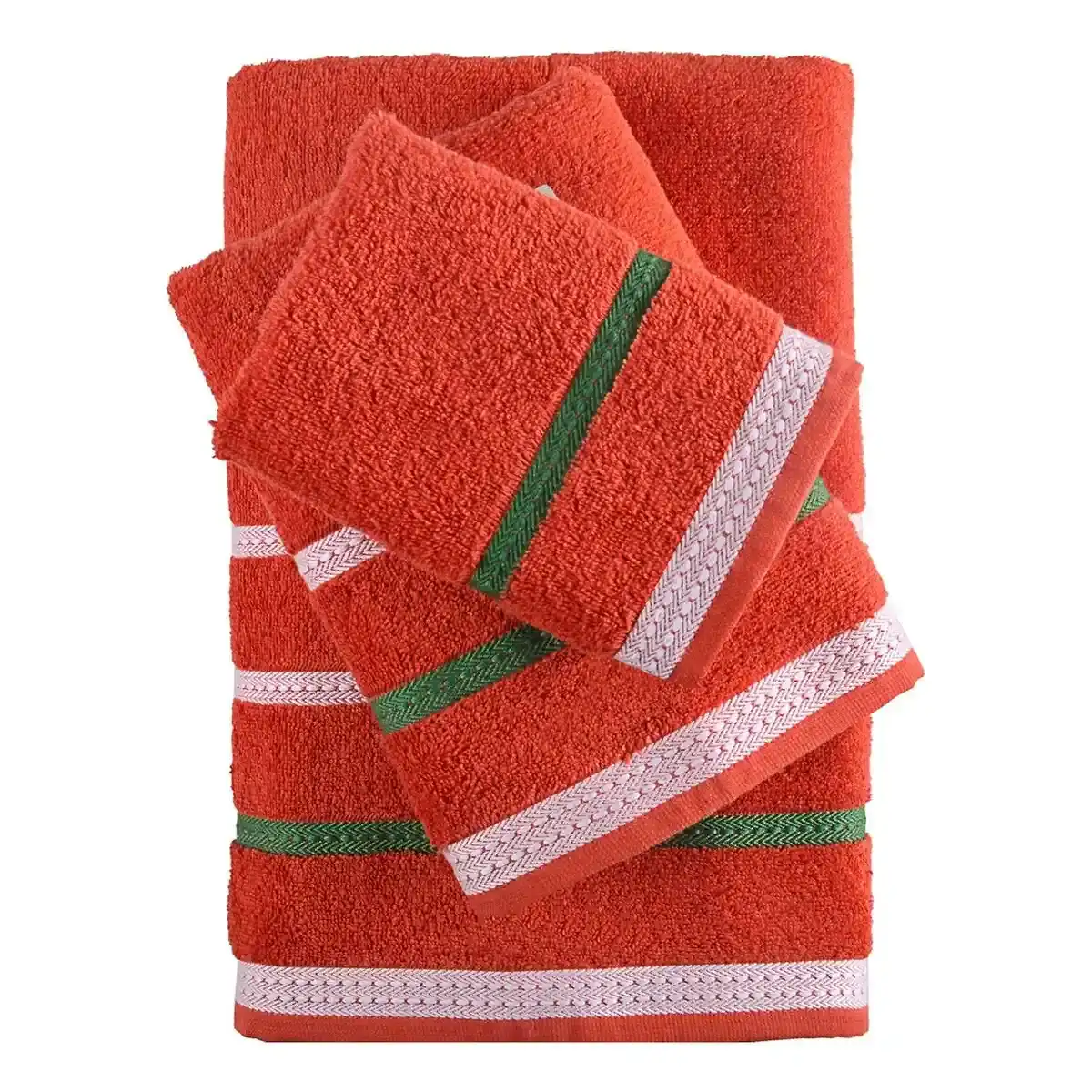 Ensemble de serviettes Benetton Rouge (4 pcs). SUPERDISCOUNT FRANCE