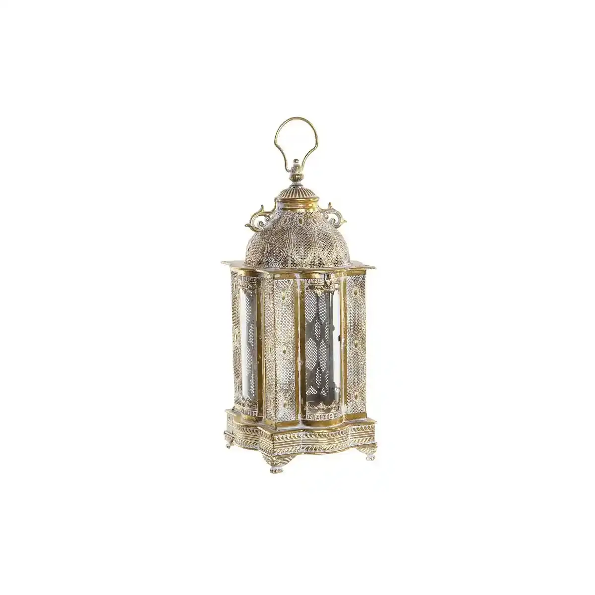 Lanterne dkd home decor cristal metal dore 23 x 23 x 50 cm _3017. DIAYTAR COTE D'IVOIRE - Votre Paradis Shopping au Cœur du Côte d'Ivoire. Explorez notre boutique en ligne et découvrez des produits conçus pour enchanter chaque aspect de votre vie.
