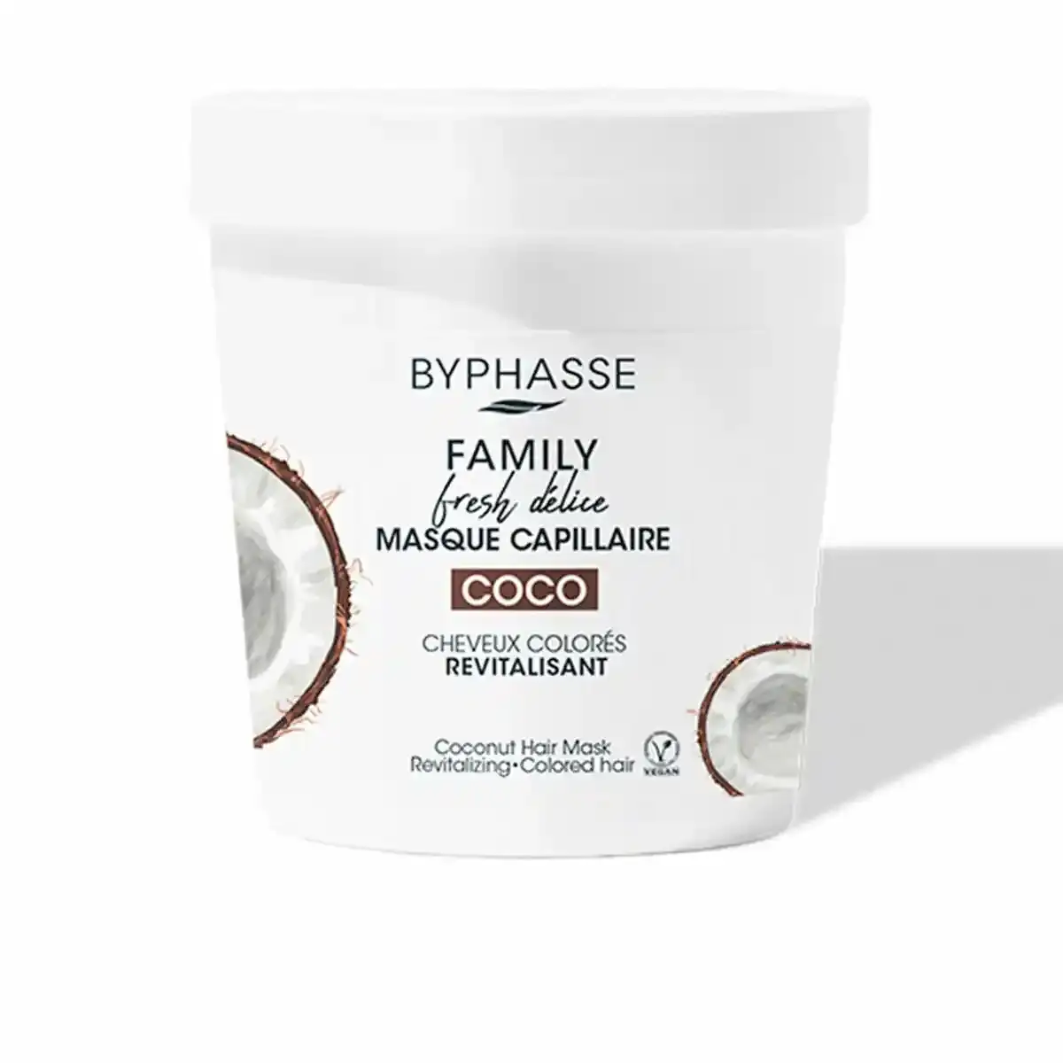 Masque revitalisant byphasse family fresh delice coco cheveux colores 250 ml _2098. DIAYTAR COTE D'IVOIRE - Votre Source d'Inspiration Shopping. Parcourez nos rayons et trouvez des articles qui vous inspirent, que ce soit pour votre style, votre maison ou votre vie quotidienne.