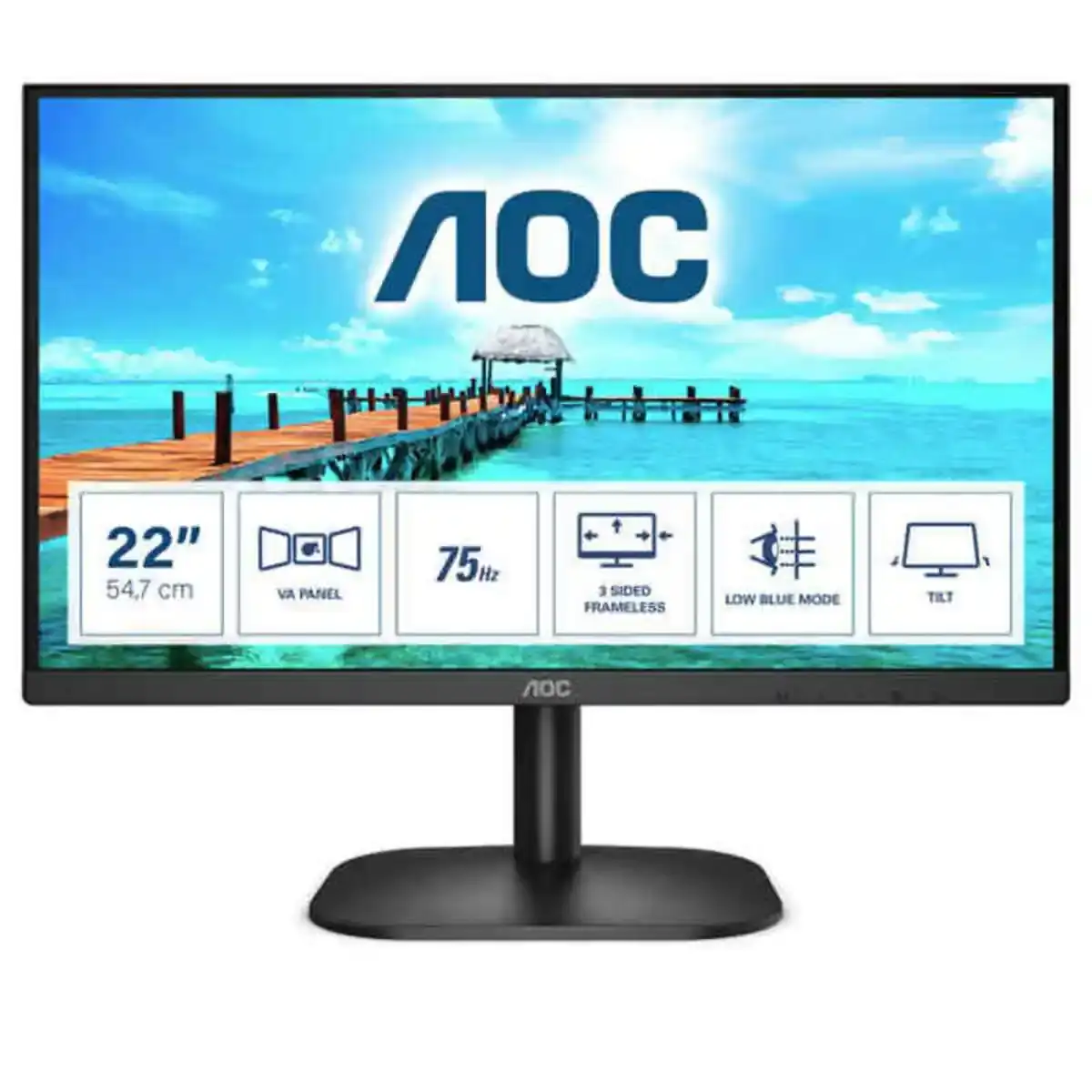 Moniteur AOC 22B2H/EU FHD LED 21,5" FHD WLED. SUPERDISCOUNT FRANCE