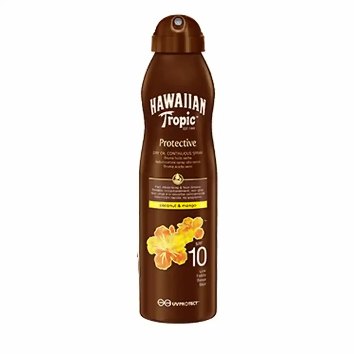 Spray ecran solaire hawaiian tropic coconut mango spf 10 180 ml _6947. DIAYTAR COTE D'IVOIRE - Votre Destination pour un Shopping Éclairé. Parcourez notre boutique en ligne pour découvrir des produits de qualité qui embelliront votre quotidien.