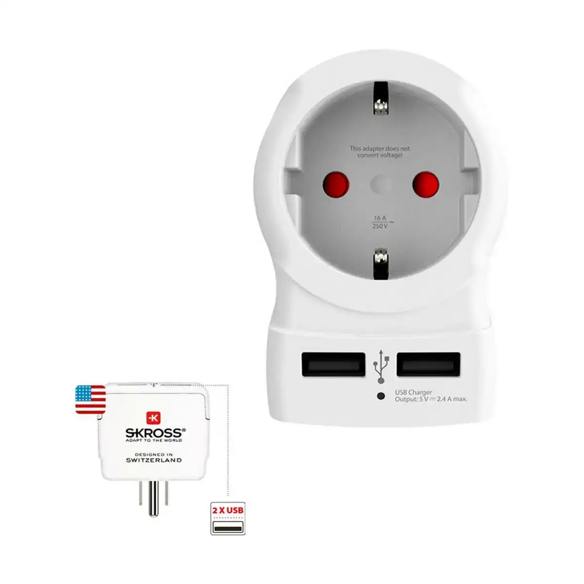 Adaptateur de courant skross 1500281 usb x 2 europeen etats unis_7719. DIAYTAR COTE D'IVOIRE - Votre Destination pour un Shopping Réfléchi. Découvrez notre gamme variée et choisissez des produits qui correspondent à vos valeurs et à votre style de vie.