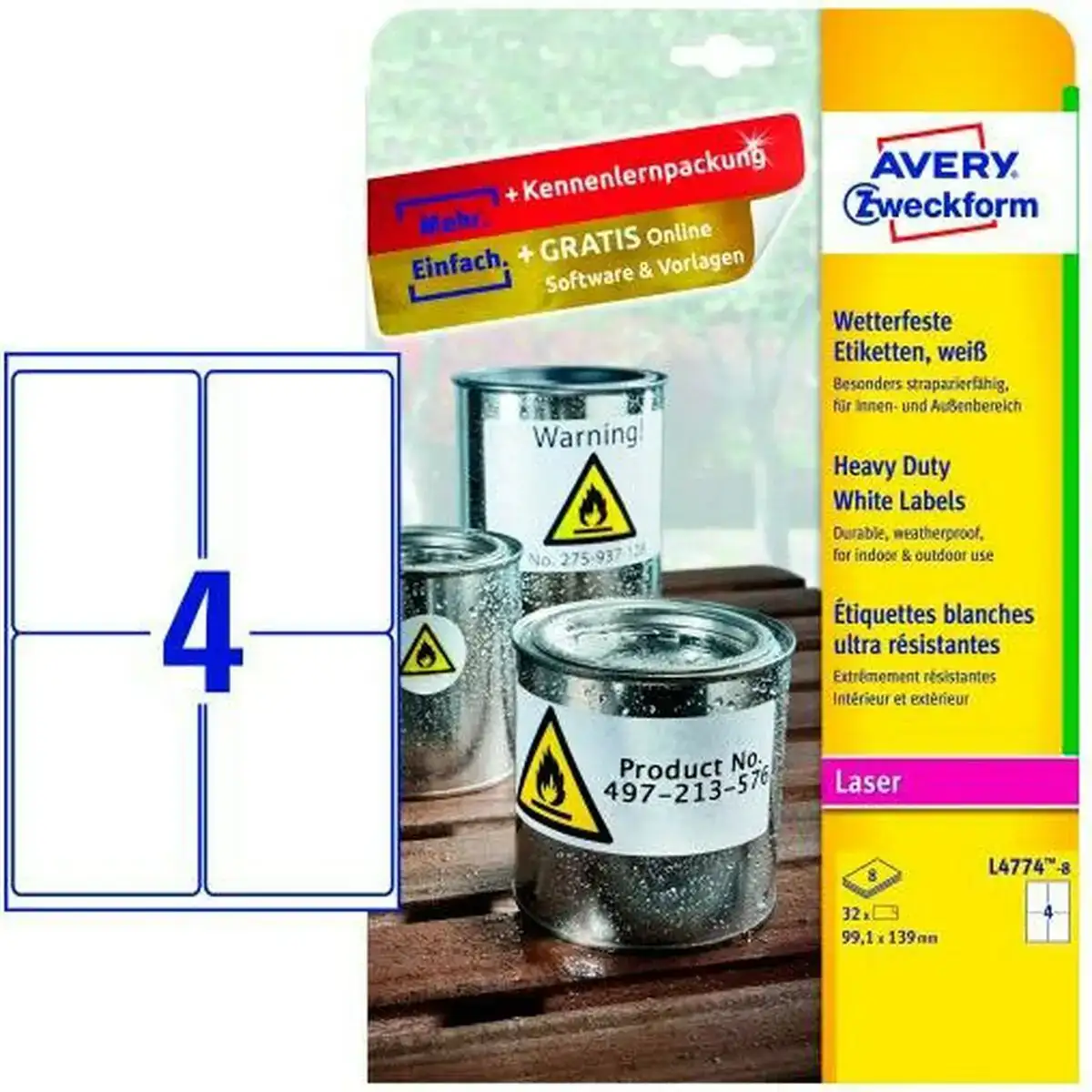 Adhesifs etiquettes avery l4774 8 99 1 x 139 mm 8 feuilles blanc_7832. DIAYTAR COTE D'IVOIRE - Où Choisir Rime avec Qualité. Découvrez notre sélection soigneusement conçue et choisissez des articles qui incarnent l'excellence et l'innovation.