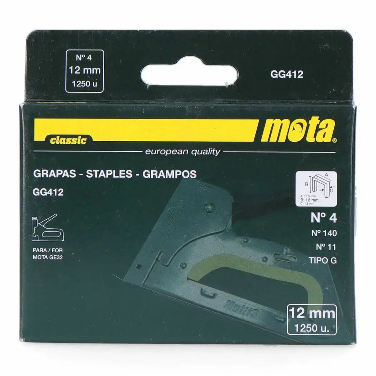 Agrafes mota gg412 1000 unidades 12 mm no 4_7731. DIAYTAR COTE D'IVOIRE - Votre Plateforme Shopping Engagée. Explorez notre catalogue et choisissez des produits qui reflètent notre dévouement envers la qualité et la satisfaction du client.