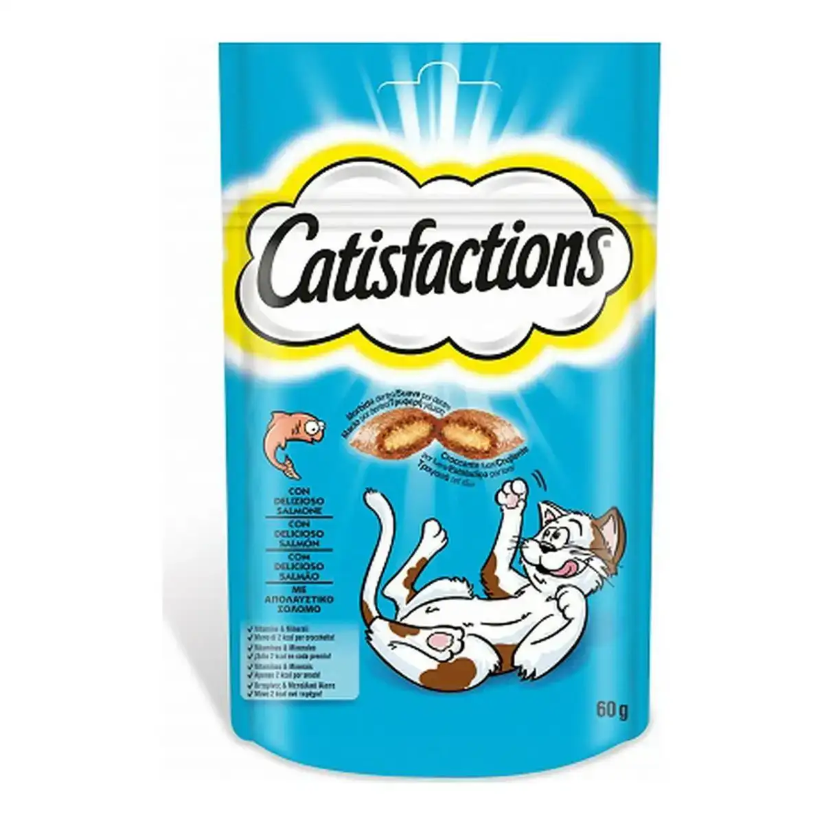 Aliments pour chat catisfactions snack saumon 60 g _8862. DIAYTAR COTE D'IVOIRE - L'Univers du Choix et de l'Authenticité. Explorez notre catalogue et découvrez des articles qui incarnent le patrimoine du Côte d'Ivoire et la modernité du monde.