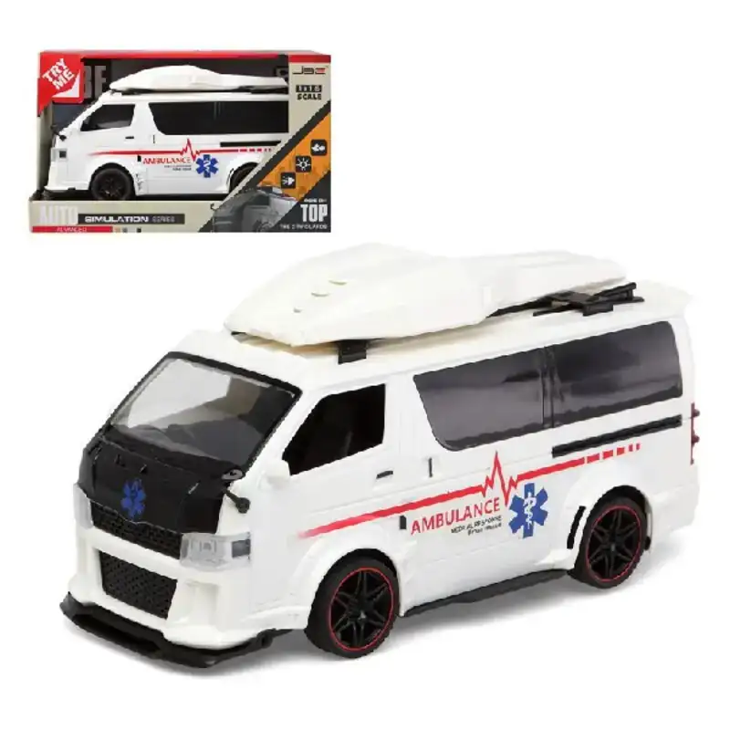 Ambulance avec lumiere et son auto simulation 29 x 18 cm 29 x 18 cm _6372. DIAYTAR COTE D'IVOIRE - Où Chaque Produit est une Histoire à Raconter. Découvrez notre sélection de produits qui vous permettent de créer votre propre récit à travers vos achats.