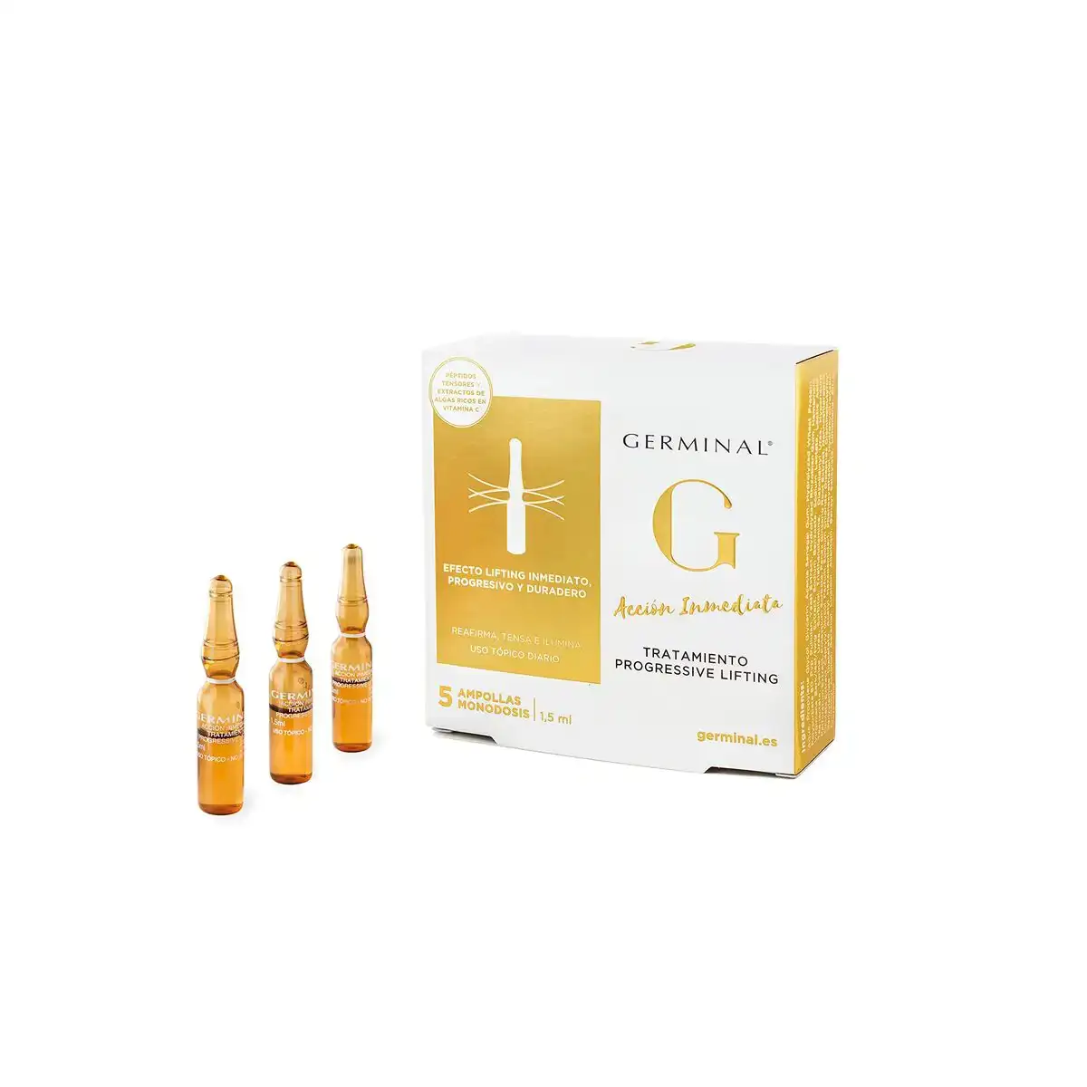 Ampoules effet lifting germinal progressive 15 x 1 5 ml_7007. Bienvenue chez DIAYTAR COTE D'IVOIRE - Où le Shopping Devient un Voyage. Explorez notre plateforme pour dénicher des produits uniques, racontant l'histoire et l'âme du Côte d'Ivoire.