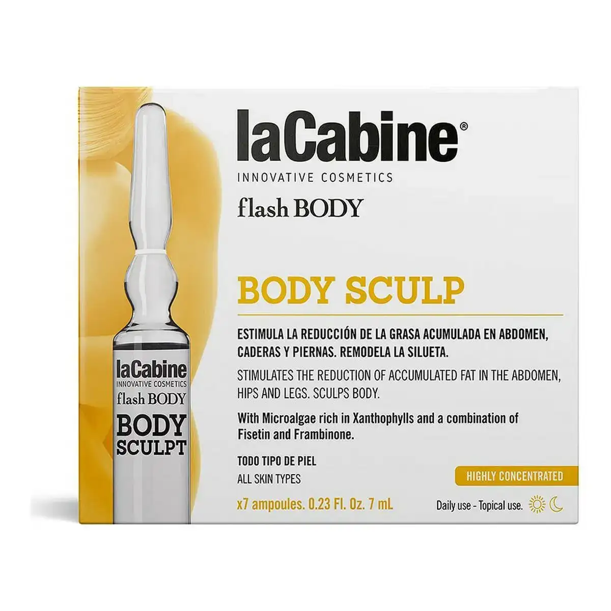 Ampoules flash body lacabine reducteur 7 x 7 ml _7113. DIAYTAR COTE D'IVOIRE - Votre Pass vers la Découverte. Explorez notre boutique en ligne et plongez dans un voyage à travers des produits authentiques et contemporains, tous réunis sous un même toit.