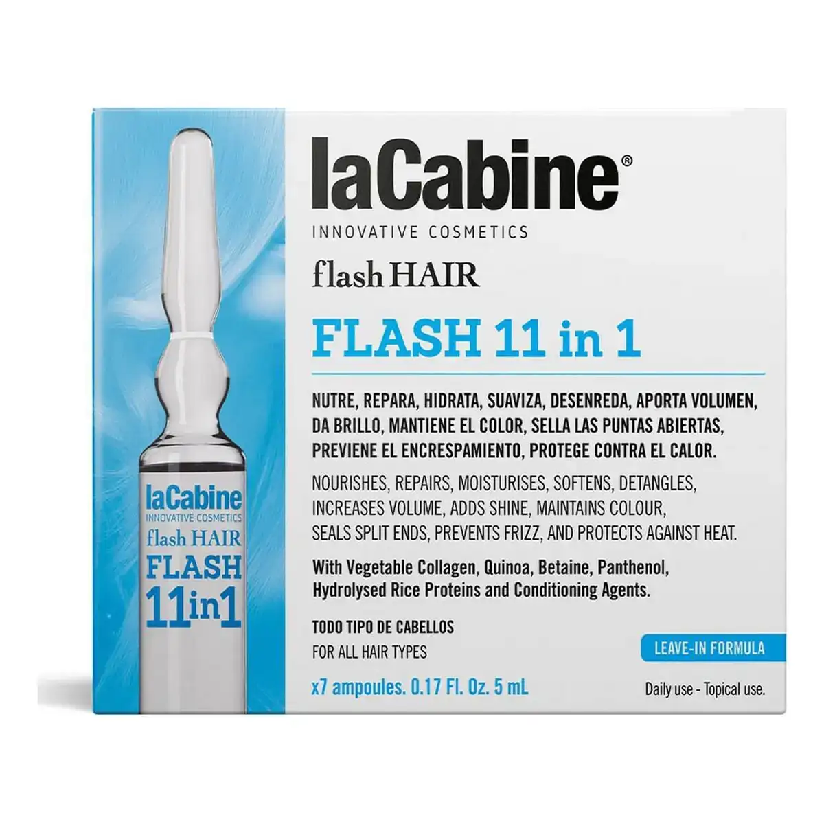 Ampoules lacabine flash hair 11 in 1 7 pcs _5463. Bienvenue sur DIAYTAR COTE D'IVOIRE - Où l'Authenticité Rencontre le Confort. Plongez dans notre univers de produits qui allient tradition et commodité pour répondre à vos besoins.