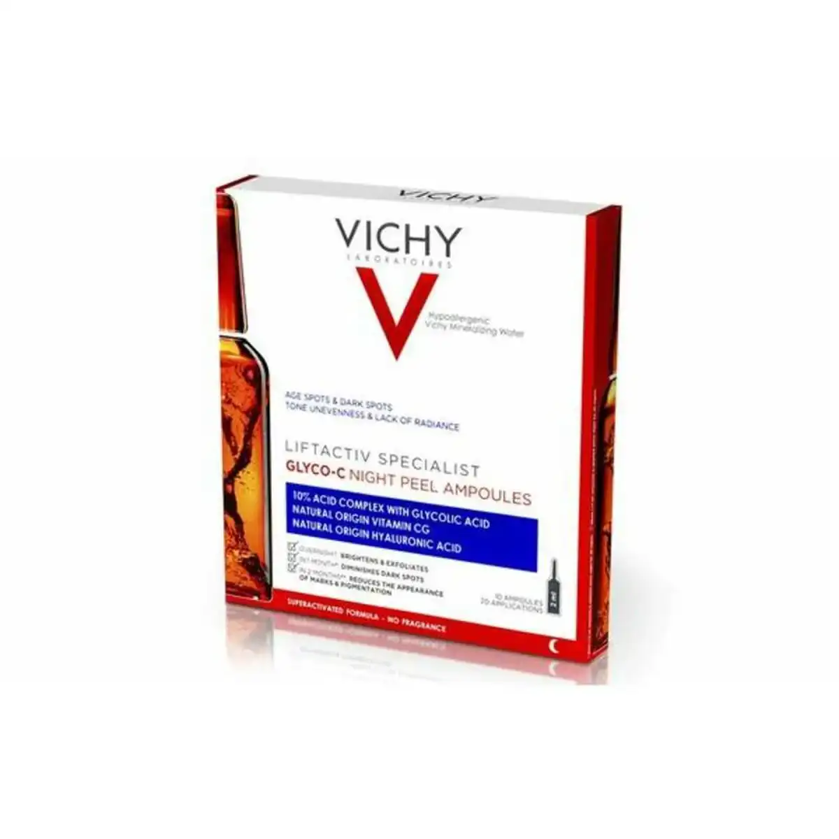 Ampoules vichy liftactic specialist glyco c night peel 10 unites 2 ml _2994. DIAYTAR COTE D'IVOIRE - Là où le Shopping devient une Fête des Sens. Plongez dans notre univers et choisissez des produits qui éveillent votre goût pour l'esthétique et l'authenticité.