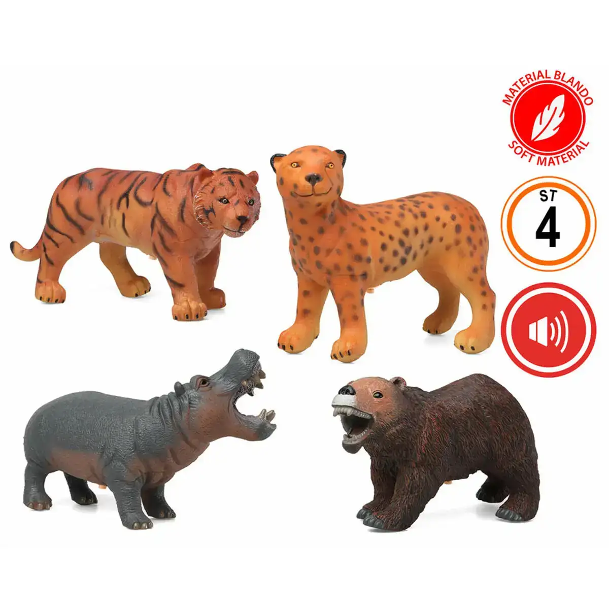 Animaux jungle son 26 cm_2024. DIAYTAR COTE D'IVOIRE - Votre Passage vers l'Exceptionnel. Explorez notre boutique en ligne, où chaque produit est choisi avec soin pour offrir une expérience de shopping inoubliable.