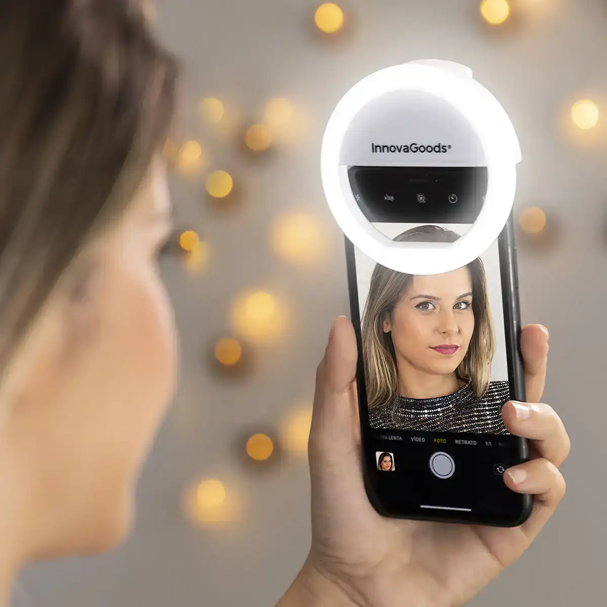 Anneau lumineux pour selfie rechargeable instahoop innovagoods_6531. DIAYTAR COTE D'IVOIRE - L'Art de Vivre le Shopping Inspiré. Parcourez notre catalogue et choisissez des produits qui reflètent votre passion pour la beauté et l'authenticité.