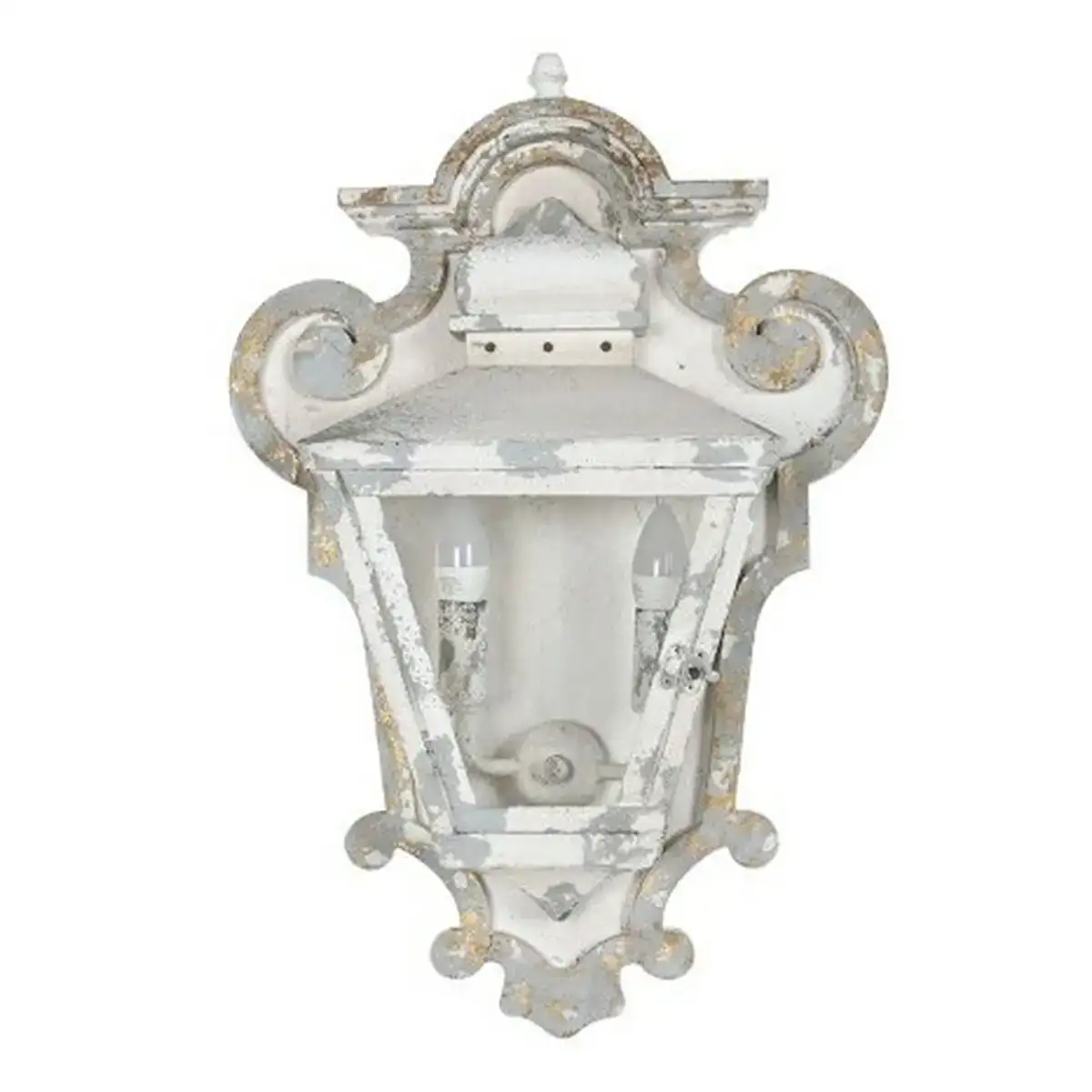Applique dkd home decor verre metal blanc neoclassique 43 x 16 5 x 68 cm _3717. Bienvenue chez DIAYTAR COTE D'IVOIRE - Où le Shopping Rime avec Diversité. Plongez dans notre univers de produits et découvrez des trésors qui représentent la richesse culturelle du Côte d'Ivoire.