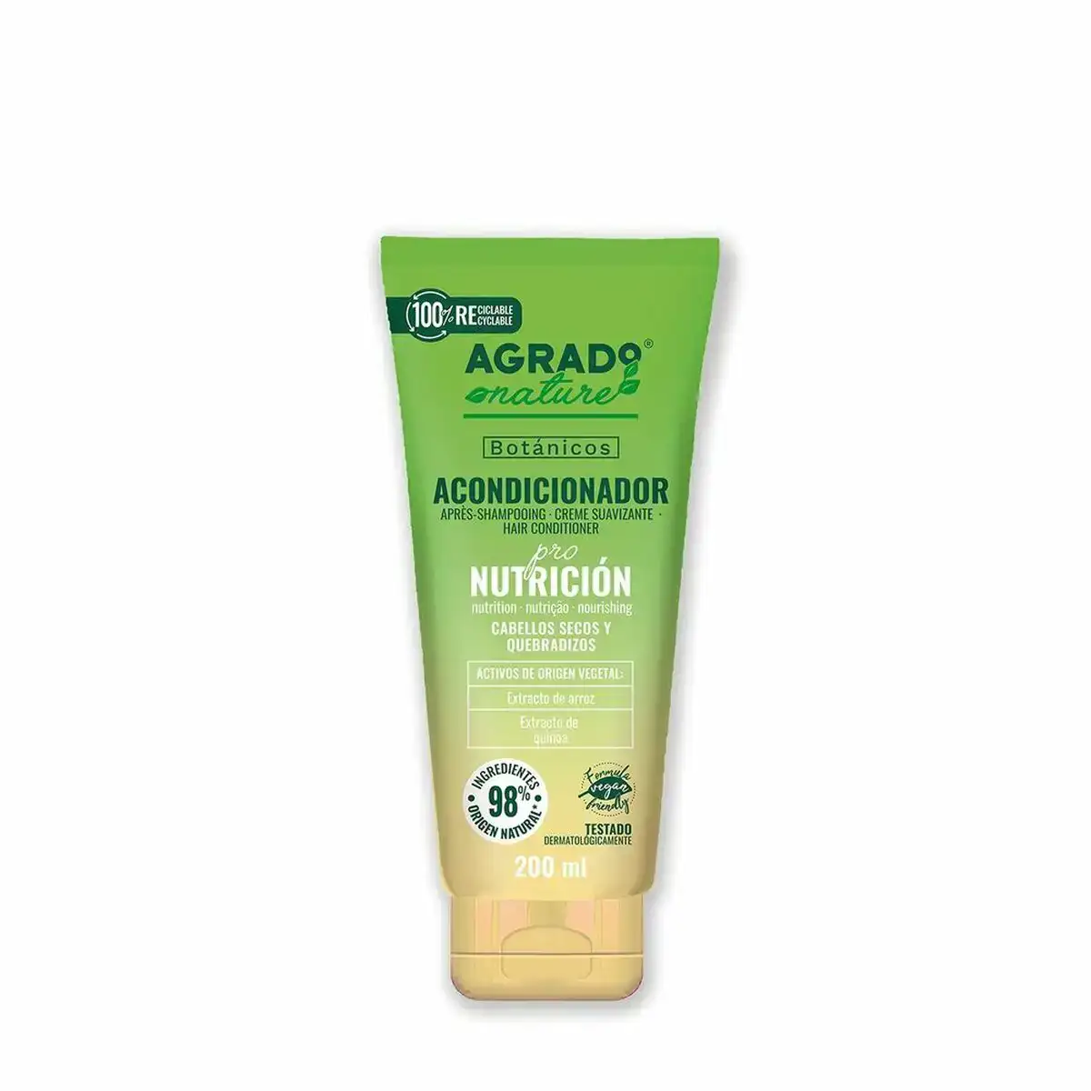Apres shampoing nutritif agrado nature 200 ml _2140. DIAYTAR COTE D'IVOIRE - Là où Chaque Produit a son Histoire. Découvrez notre gamme de produits, chacun portant en lui le récit de l'artisanat et de la passion, pour vous offrir une expérience de shopping authentique.