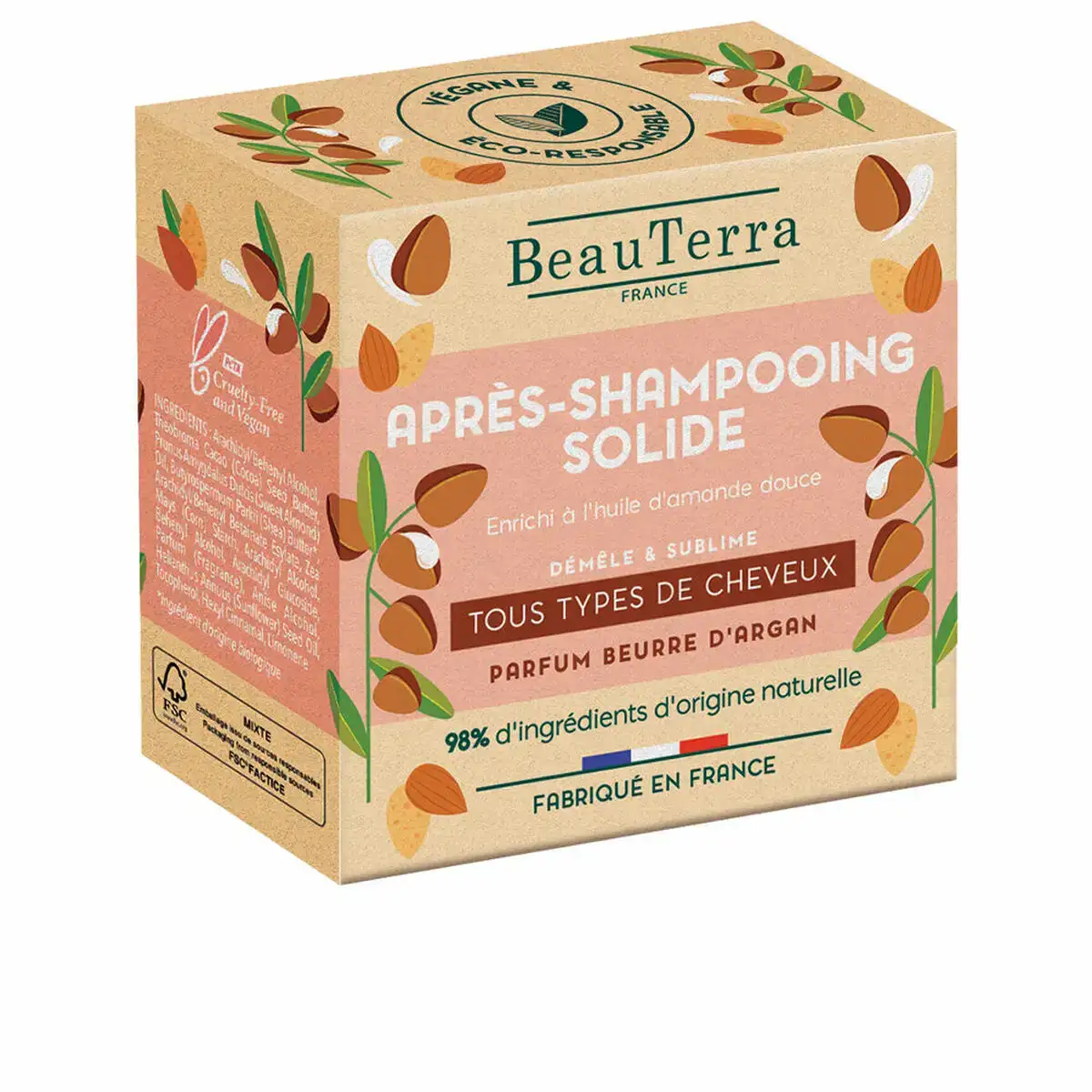 Apres shampooing beauterra solide 50 g_5668. DIAYTAR COTE D'IVOIRE - Votre Passage vers l'Élégance Abordable. Explorez notre collection où chaque produit est choisi pour sa qualité et son accessibilité, incarnant ainsi l'essence du Côte d'Ivoire.