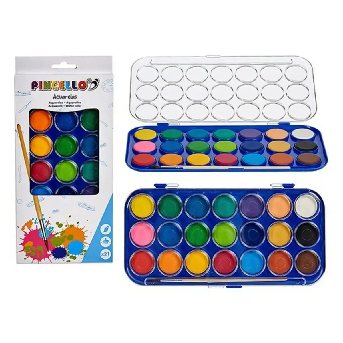 Aquarelles 21 pcs _6509. Plongez dans l'Expérience DIAYTAR COTE D'IVOIRE - Où Chaque Produit a une Histoire. Explorez notre boutique en ligne pour trouver des articles qui incarnent la passion et la créativité du Côte d'Ivoire.