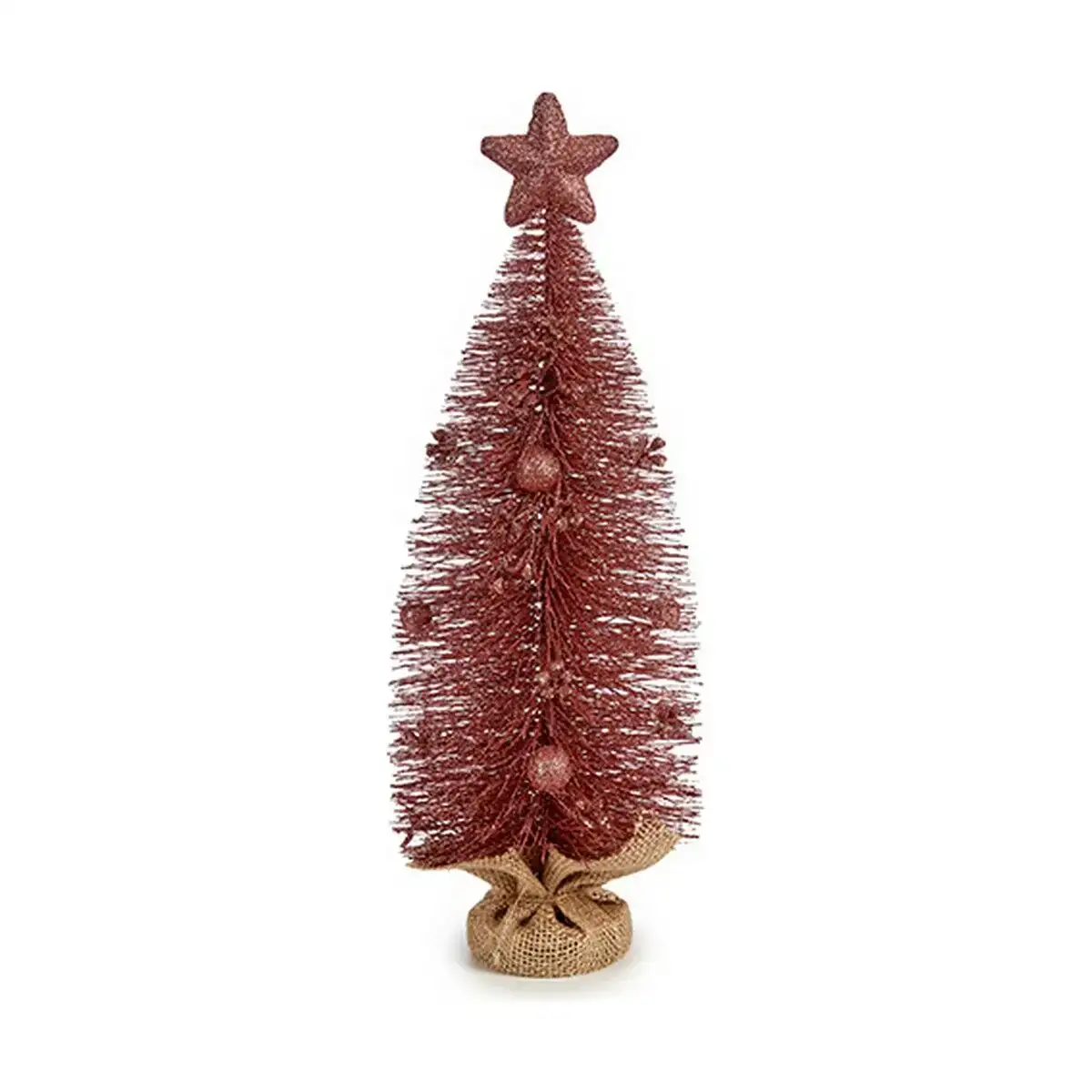 Arbre de noel avec etoile rose 13 x 41 x 13 cm_1795. DIAYTAR COTE D'IVOIRE - Là où le Shopping devient une Fête des Sens. Plongez dans notre univers et choisissez des produits qui éveillent votre goût pour l'esthétique et l'authenticité.