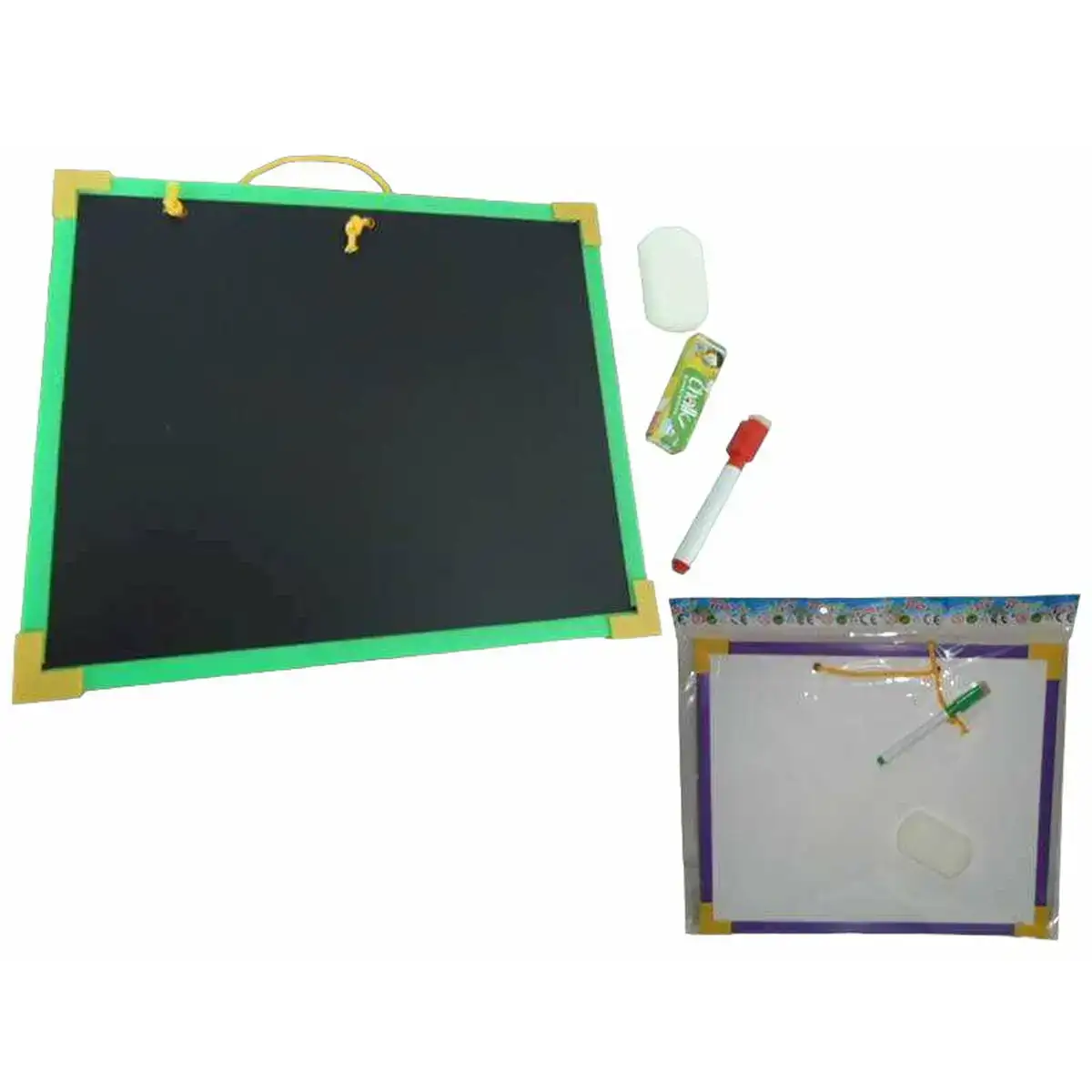 Ardoise double face 34 x 31 x 2 cm_7171. DIAYTAR COTE D'IVOIRE - Où Chaque Produit a sa Place. Parcourez notre catalogue et choisissez des articles qui s'intègrent parfaitement à votre style et à votre espace.