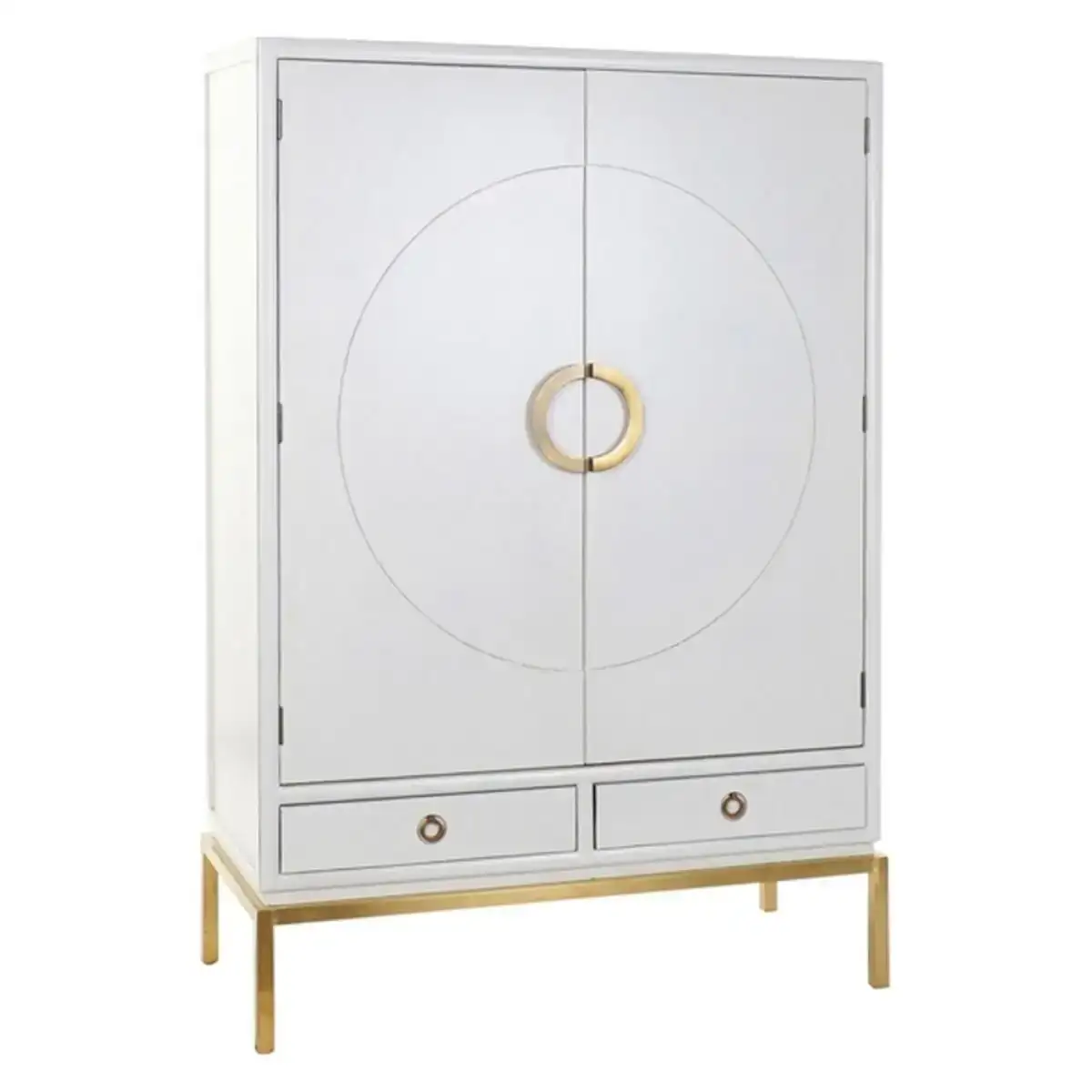 Armoire dkd home decor blanc dore metal peuplier 120 x 50 x 175 cm_7354. DIAYTAR COTE D'IVOIRE - Où Choisir est un Acte d'Amour pour le Côte d'Ivoire. Explorez notre boutique en ligne et choisissez des articles qui célèbrent la culture et l'artisanat du pays.