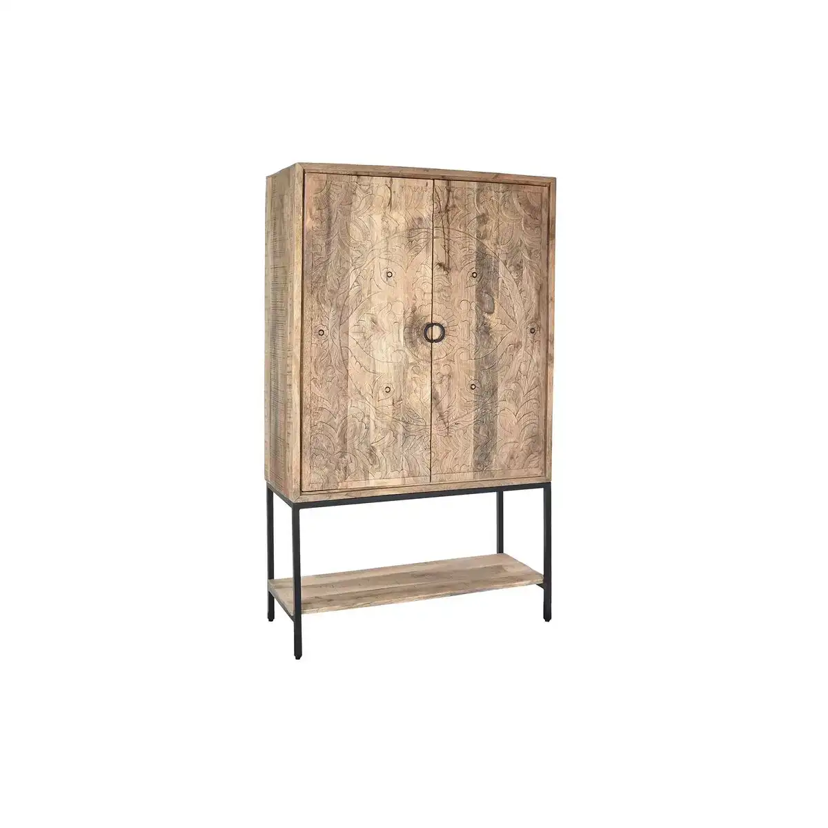 Armoire dkd home decor naturel noir metal bois de manguier 110 x 45 x 190 cm _9544. DIAYTAR COTE D'IVOIRE - L'Art de Vivre en Couleurs et en Styles. Parcourez notre sélection et trouvez des articles qui reflètent votre personnalité et votre goût pour la vie.