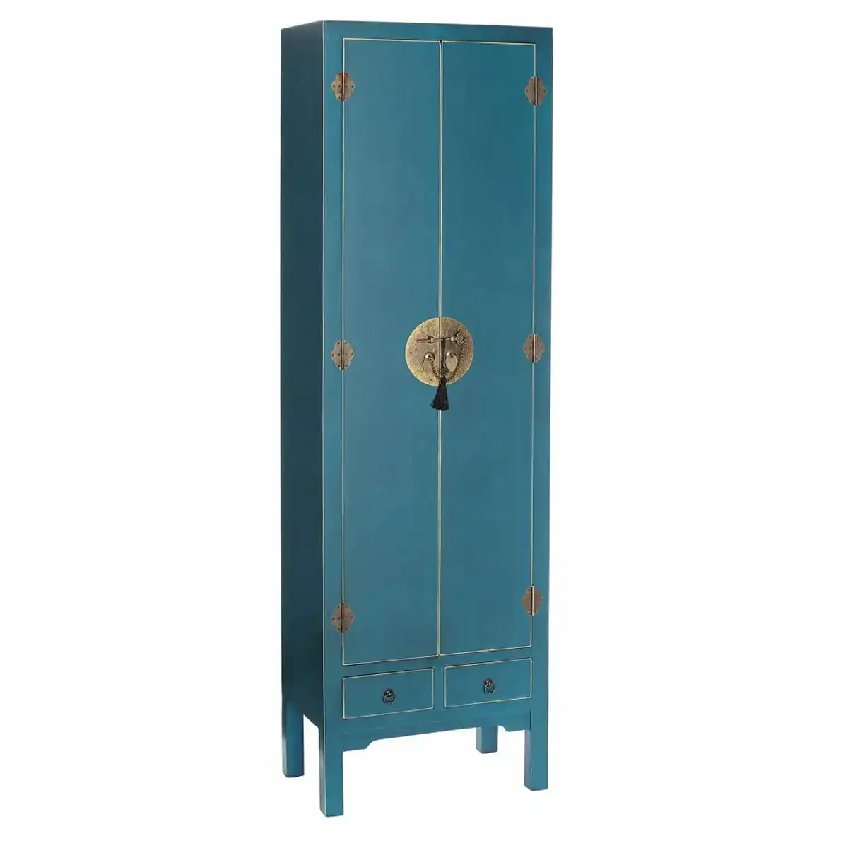 Armoire oriente bleu fer dmf 55 x 33 x 185 cm_2754. DIAYTAR COTE D'IVOIRE - L'Art de Magasiner sans Limites. Naviguez à travers notre collection diversifiée pour trouver des produits qui élargiront vos horizons shopping.