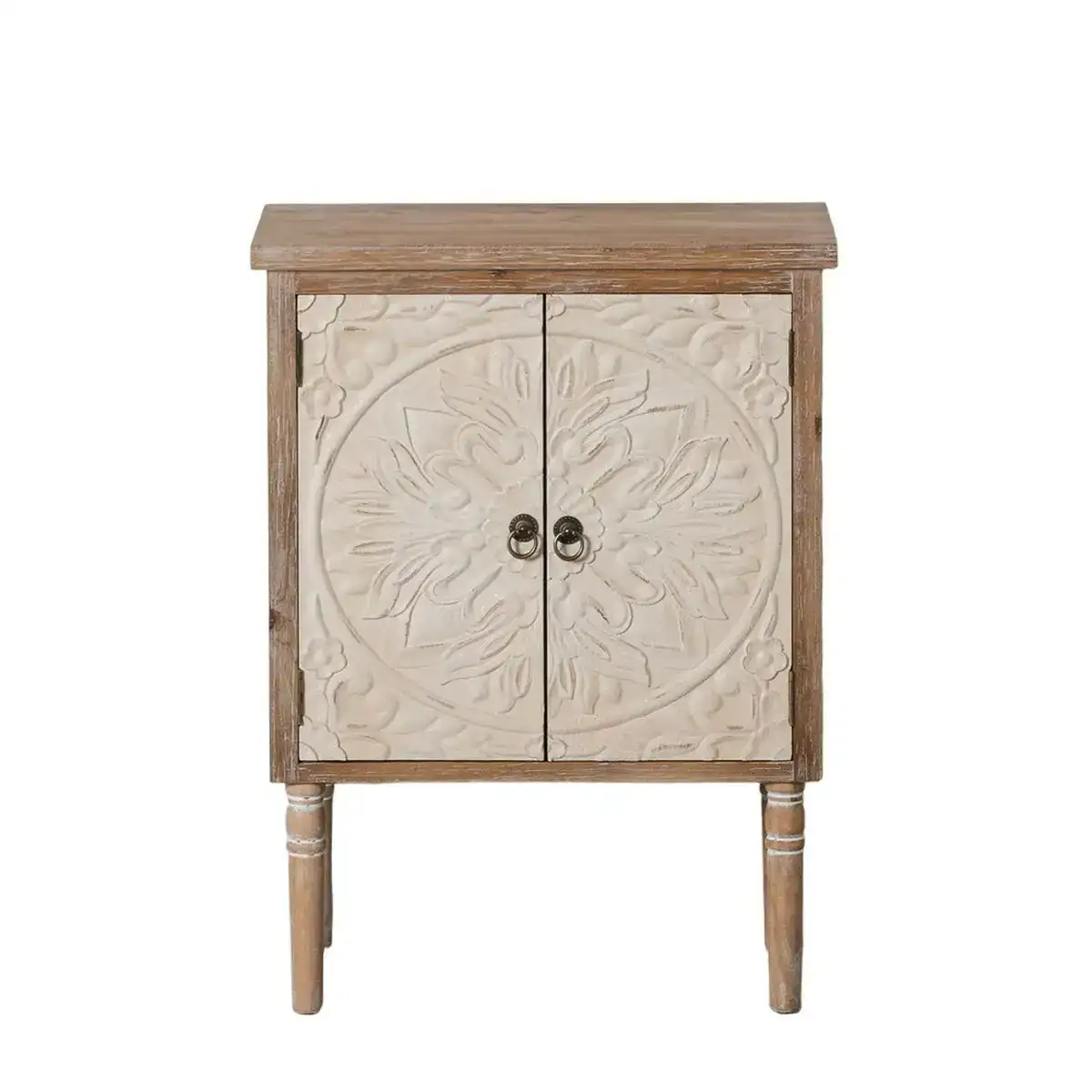Armoire shabby chic 64 x 37 x 86 cm naturel bois blanc_6018. DIAYTAR COTE D'IVOIRE - Là où le Shopping Devient une Expérience. Naviguez à travers notre catalogue diversifié et découvrez des produits qui ajoutent de la couleur et de la passion à votre vie.