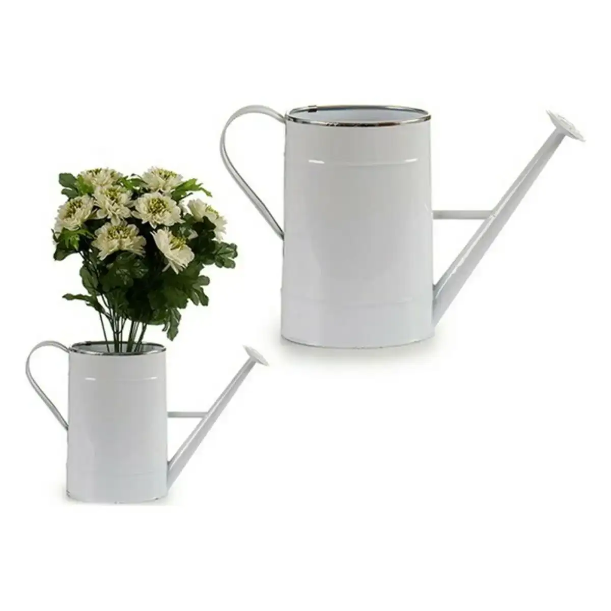 Arrosoir decoratif metal blanc argente 10 5 x 22 5 x 38 cm_4624. DIAYTAR COTE D'IVOIRE - Où Choisir est un Acte d'Amour pour le Côte d'Ivoire. Explorez notre boutique en ligne et choisissez des articles qui célèbrent la culture et l'artisanat du pays.