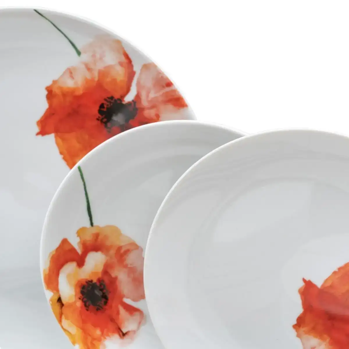 Assietes 18 pieces porcelaine 1 cm coquelicot_2882. DIAYTAR COTE D'IVOIRE - Votre Source de Découvertes Shopping. Découvrez des trésors dans notre boutique en ligne, allant des articles artisanaux aux innovations modernes.
