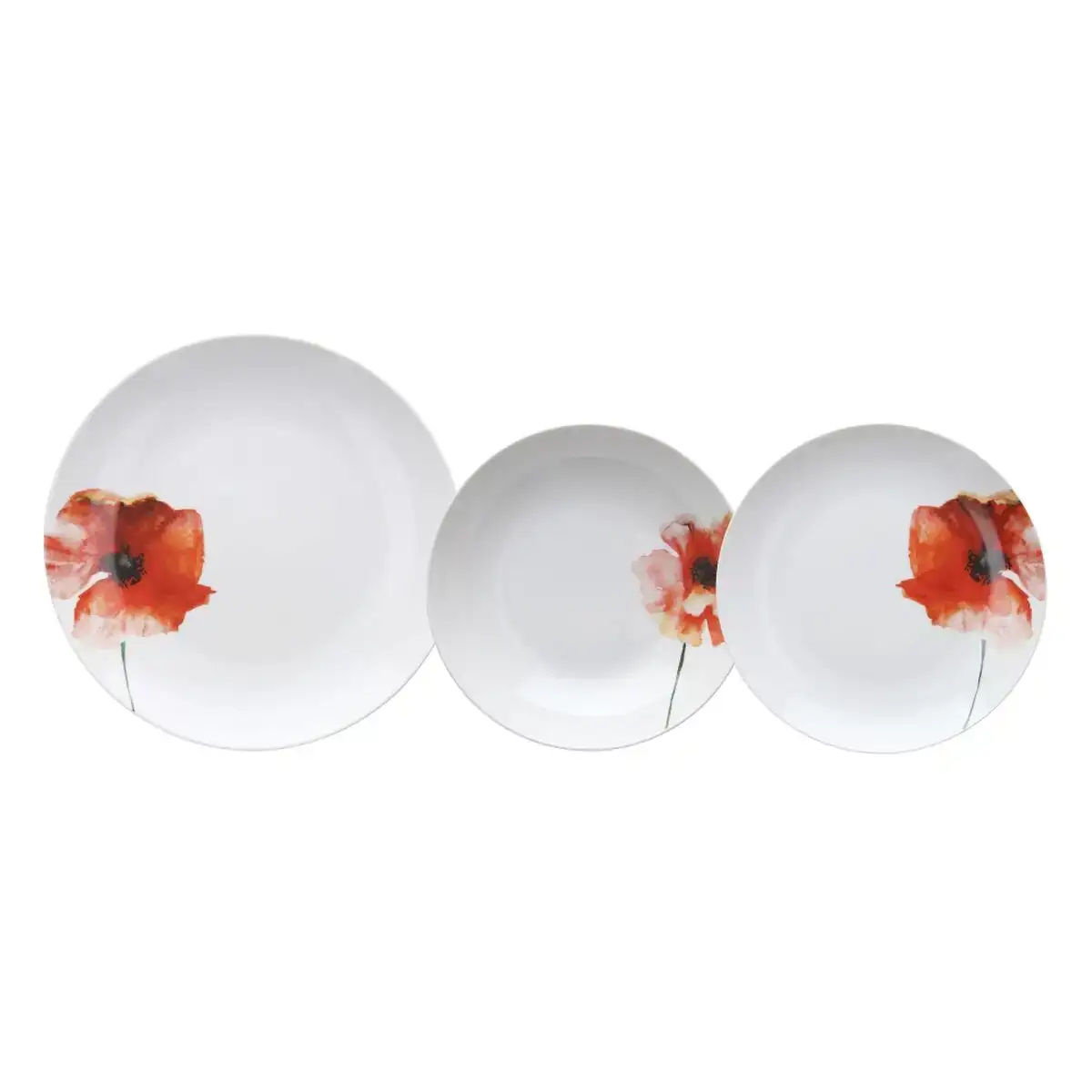 Assietes 18 pieces porcelaine 1 cm coquelicot_9348. DIAYTAR COTE D'IVOIRE - L'Art de Vivre le Shopping Éthique. Parcourez notre gamme et choisissez des produits qui reflètent notre engagement envers des pratiques durables.