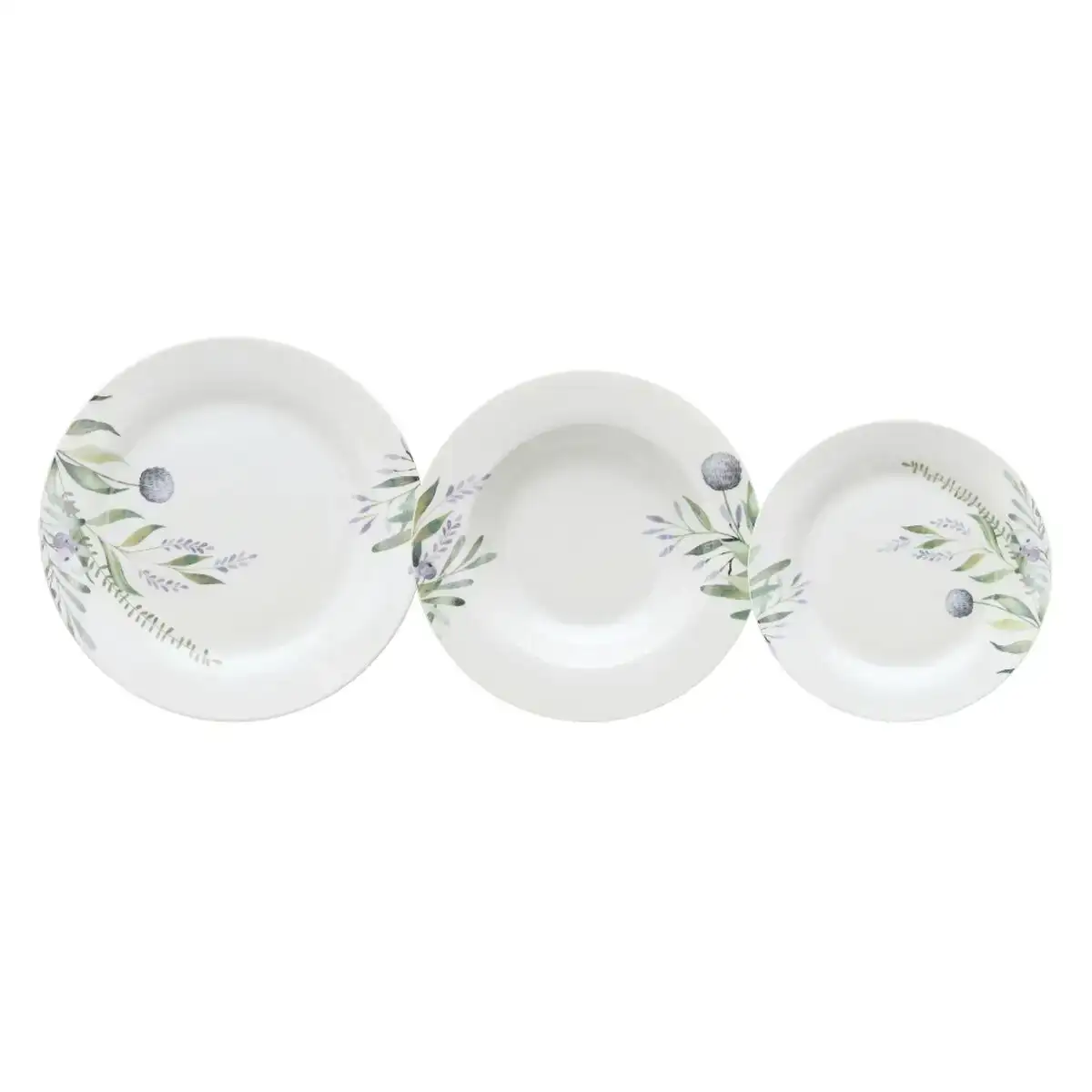 Assietes 18 pieces porcelaine lavande_4261. DIAYTAR COTE D'IVOIRE - L'Art de Vivre le Shopping Authentique. Découvrez notre boutique en ligne et trouvez des produits qui célèbrent la culture et l'héritage du Côte d'Ivoire.