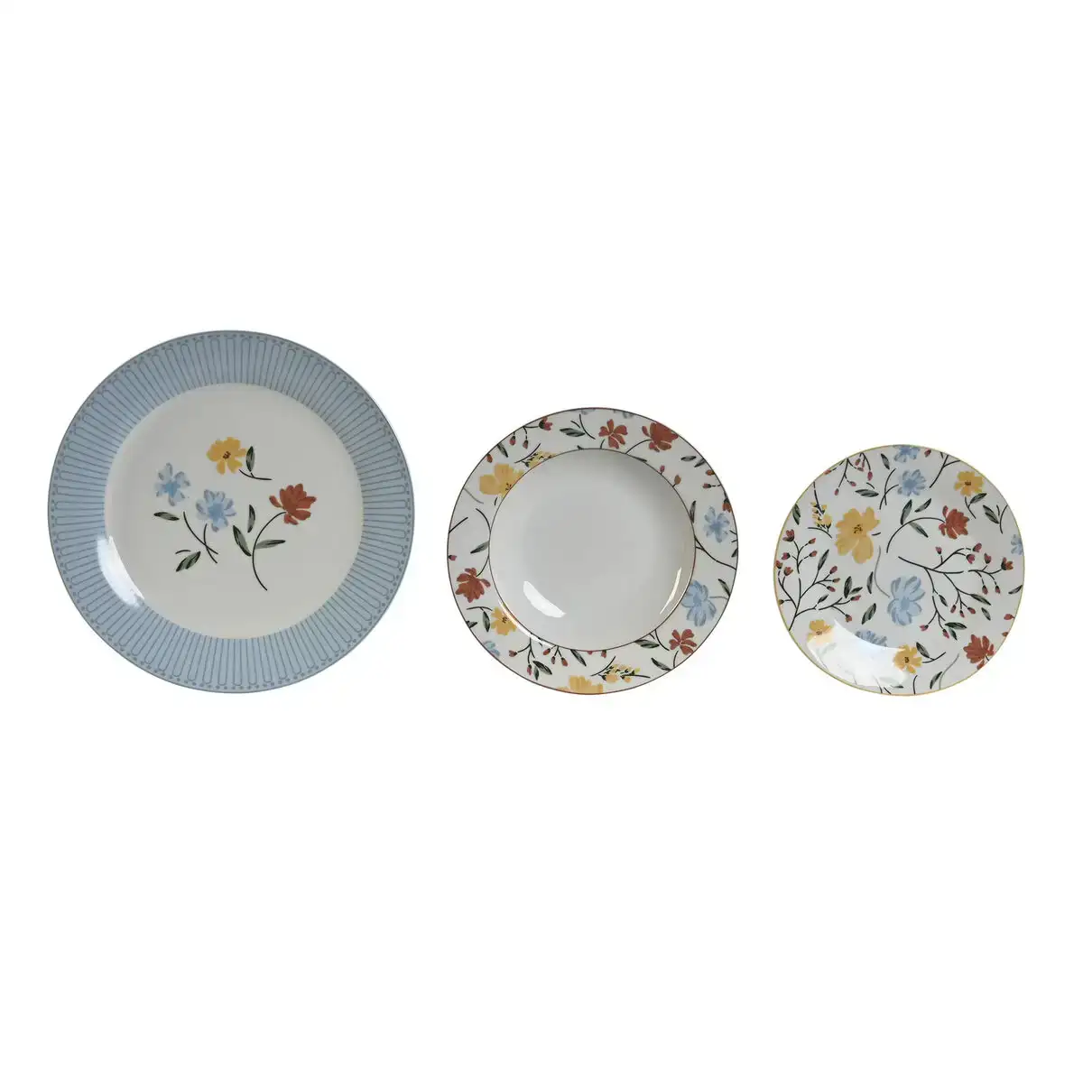 Assietes dkd home decor floral porcelaine bleu blanc 27 x 27 x 3 cm 18 pieces_5628. Bienvenue sur DIAYTAR COTE D'IVOIRE - Où l'Élégance Rencontrer la Tradition. Explorez notre gamme variée et trouvez des articles qui marient le chic moderne au charme ancestral.