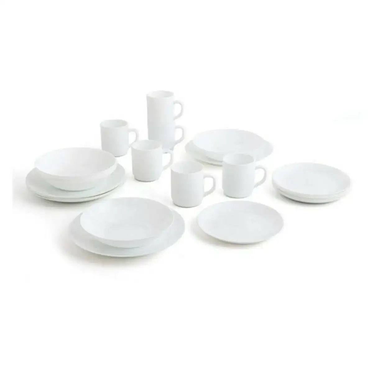 Assietes luminarc zelie blanc verre 25 x 20 x 19 cm 24 pcs _2607. Bienvenue chez DIAYTAR COTE D'IVOIRE - Où le Shopping Devient un Voyage. Explorez notre plateforme pour dénicher des produits uniques, racontant l'histoire et l'âme du Côte d'Ivoire.
