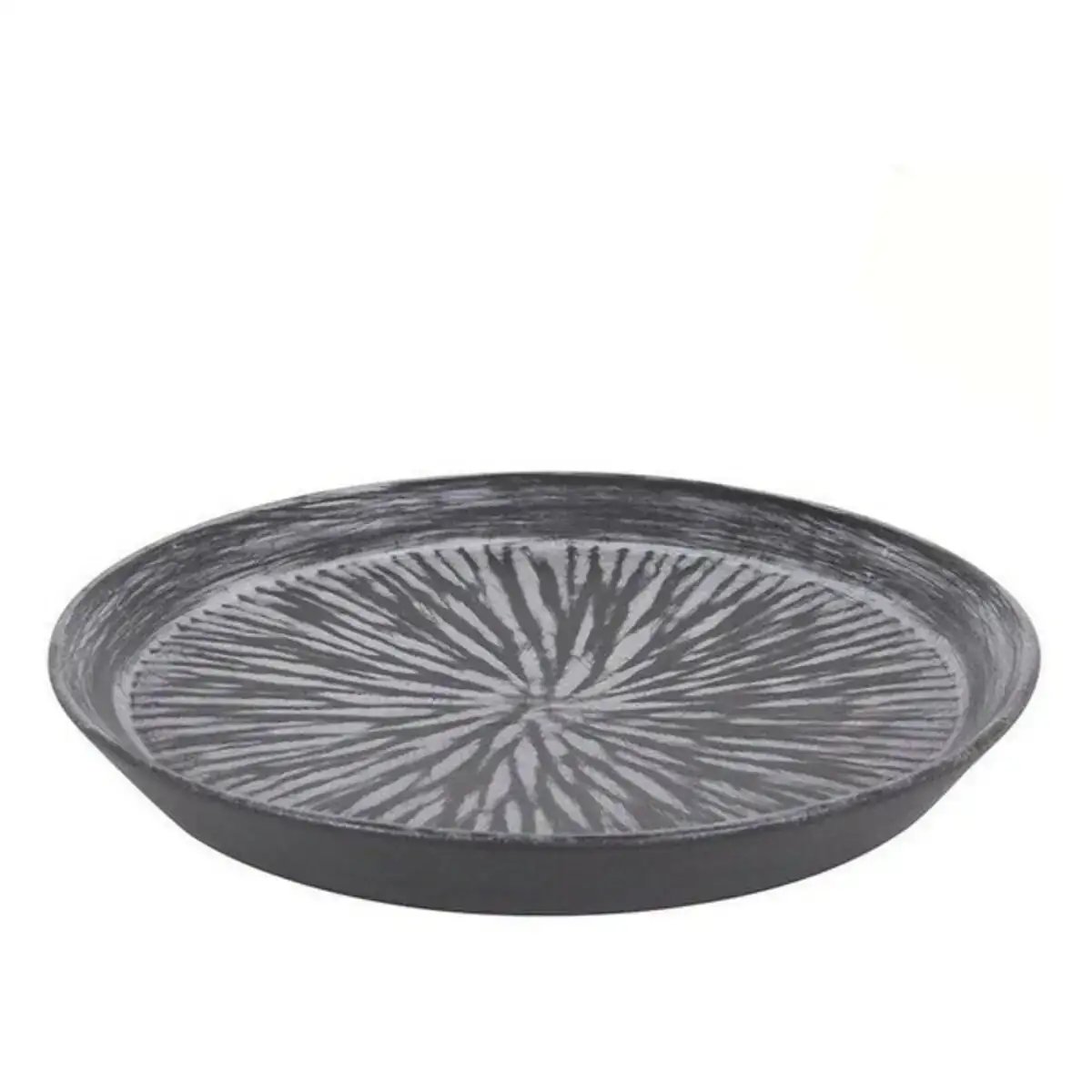 Assiette a dessert inde stoneware lotus noir porcelaine_8059. DIAYTAR COTE D'IVOIRE - Là où la Qualité se Marque d'une Touche Côte d'Ivoireaise. Naviguez à travers notre boutique en ligne et choisissez des produits qui allient excellence et tradition.