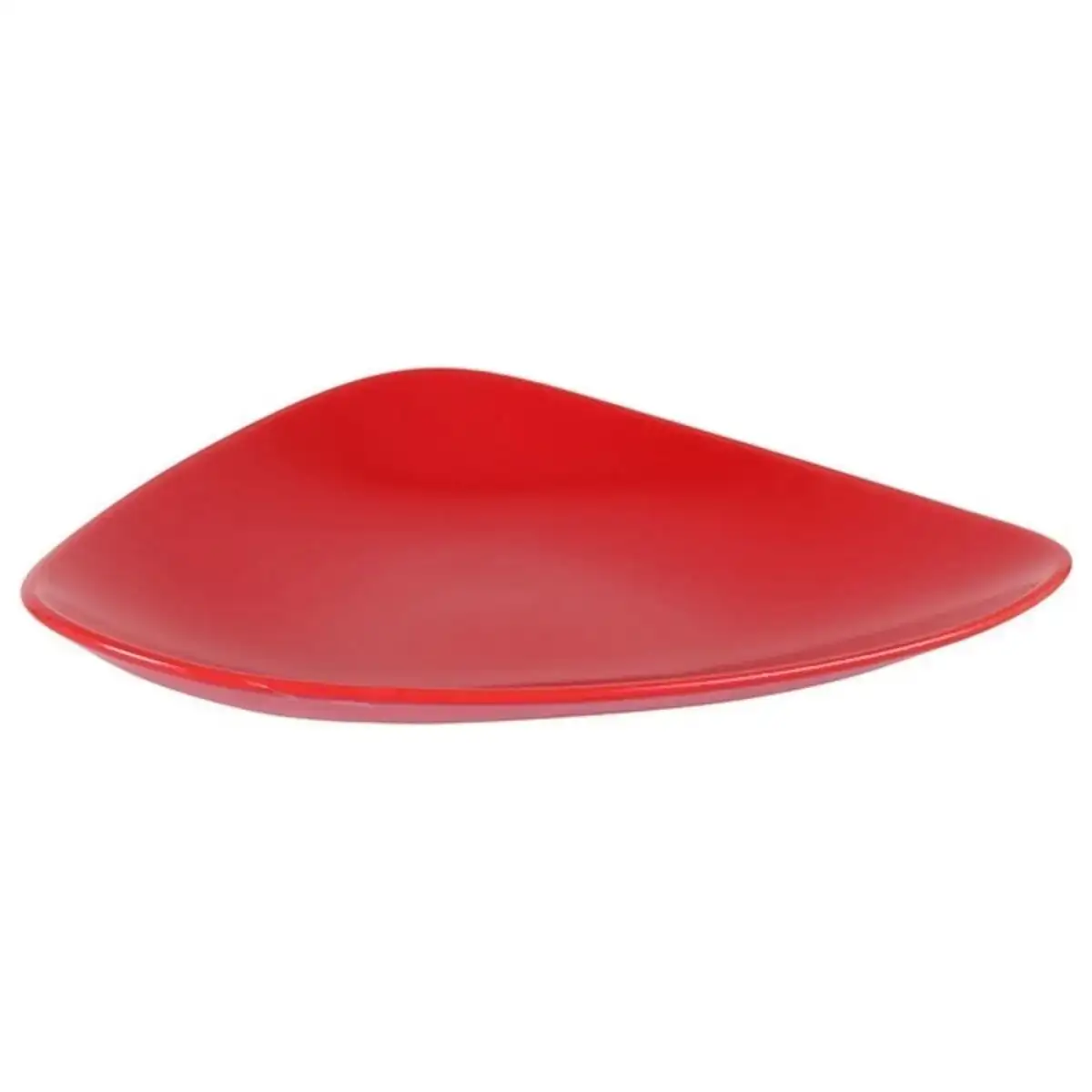 Assiette a dessert rouge ceramique 24 x 18 x 3 cm_6837. DIAYTAR COTE D'IVOIRE - L'Artisanat à Portée de Clic. Découvrez notre boutique en ligne pour trouver des produits uniques qui célèbrent la créativité et l'artisanat sénégalais.