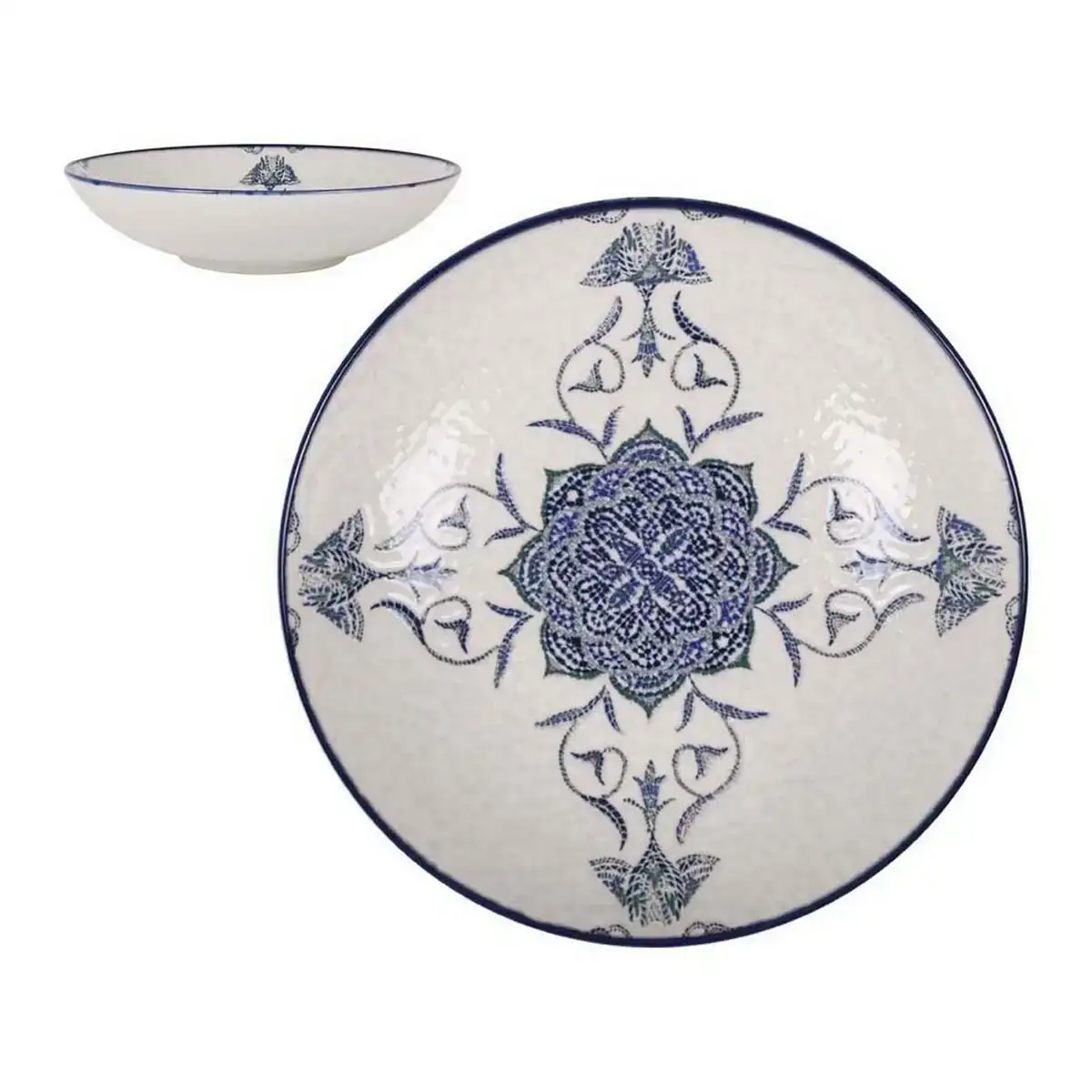 Assiette creuse la mediterranea rosetta porcelaine_7795. DIAYTAR COTE D'IVOIRE - L'Art du Shopping Sublime. Naviguez à travers notre catalogue et choisissez parmi des produits qui ajoutent une touche raffinée à votre vie quotidienne.