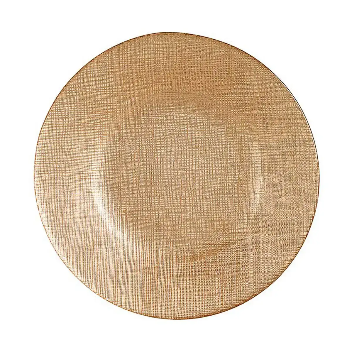 Assiette plate dore verre 21 x 2 x 21 cm_4968. DIAYTAR COTE D'IVOIRE - L'Art du Shopping Éclairé. Naviguez à travers notre plateforme intuitive et découvrez une variété d'articles soigneusement sélectionnés pour répondre à vos besoins et à vos envies.