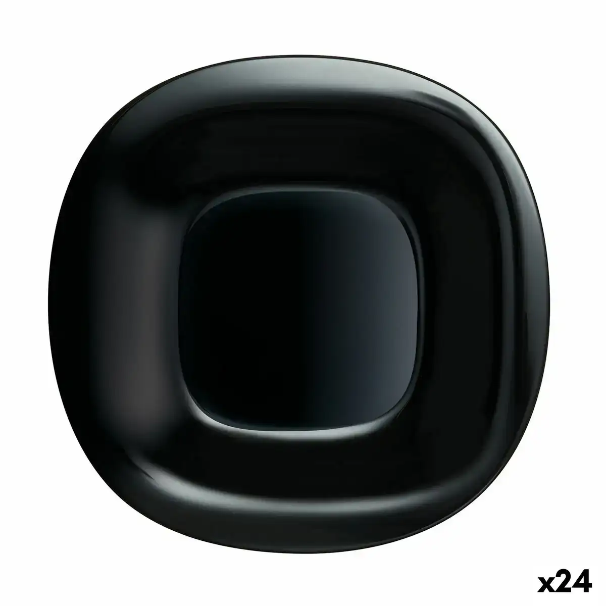 Assiette plate luminarc carine noir verre o 26 cm 24 unites _7554. DIAYTAR COTE D'IVOIRE - Votre Passage vers l'Élégance Abordable. Explorez notre collection où chaque produit est choisi pour sa qualité et son accessibilité, incarnant ainsi l'essence du Côte d'Ivoire.