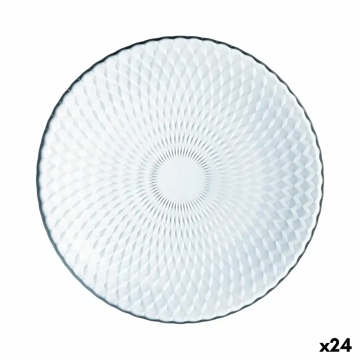Assiette plate luminarc pampille transparent verre 25 cm 24 unites _5263. DIAYTAR COTE D'IVOIRE - Votre Source d'Inspiration Shopping. Parcourez nos rayons et trouvez des articles qui vous inspirent, que ce soit pour votre style, votre maison ou votre vie quotidienne.