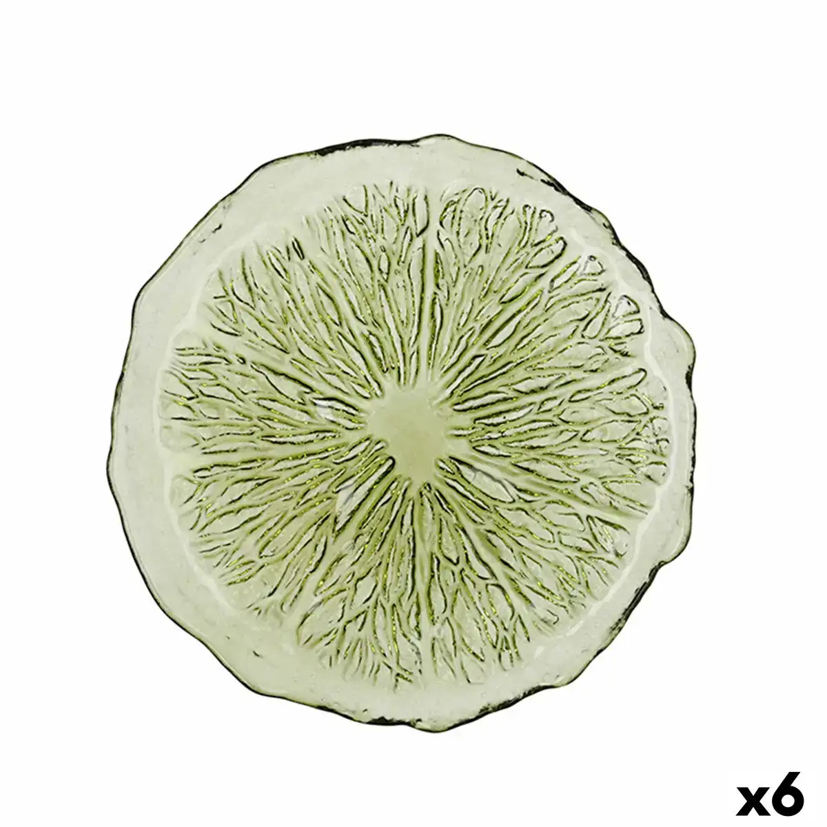 Assiette plate quid acid citron vert verre 21 x 2 cm 6 unites _7592. Entrez dans l'Univers de DIAYTAR COTE D'IVOIRE - Où le Choix Rencontre l'Authenticité. Explorez nos rayons virtuels et trouvez des produits qui incarnent la richesse de notre culture.