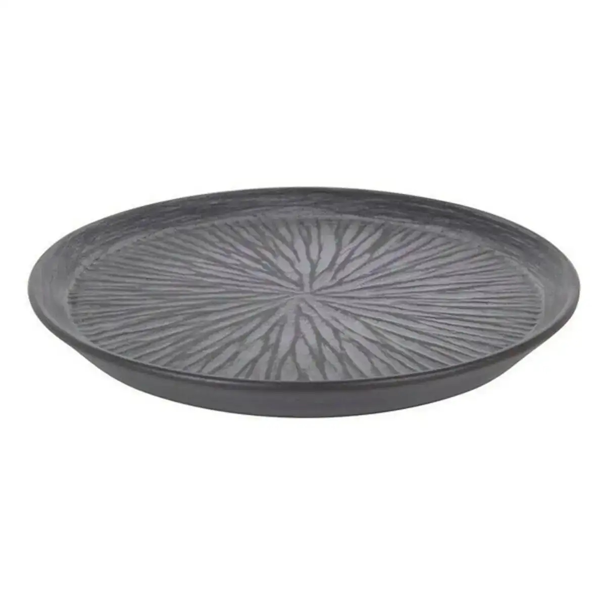Assiette plate stoneware lotus porcelaine noir o 23 x 2 5 cm _7990. DIAYTAR COTE D'IVOIRE - Où la Mode et le Confort se Rencontrent. Plongez dans notre univers de produits et trouvez des articles qui vous habillent avec style et aisance.