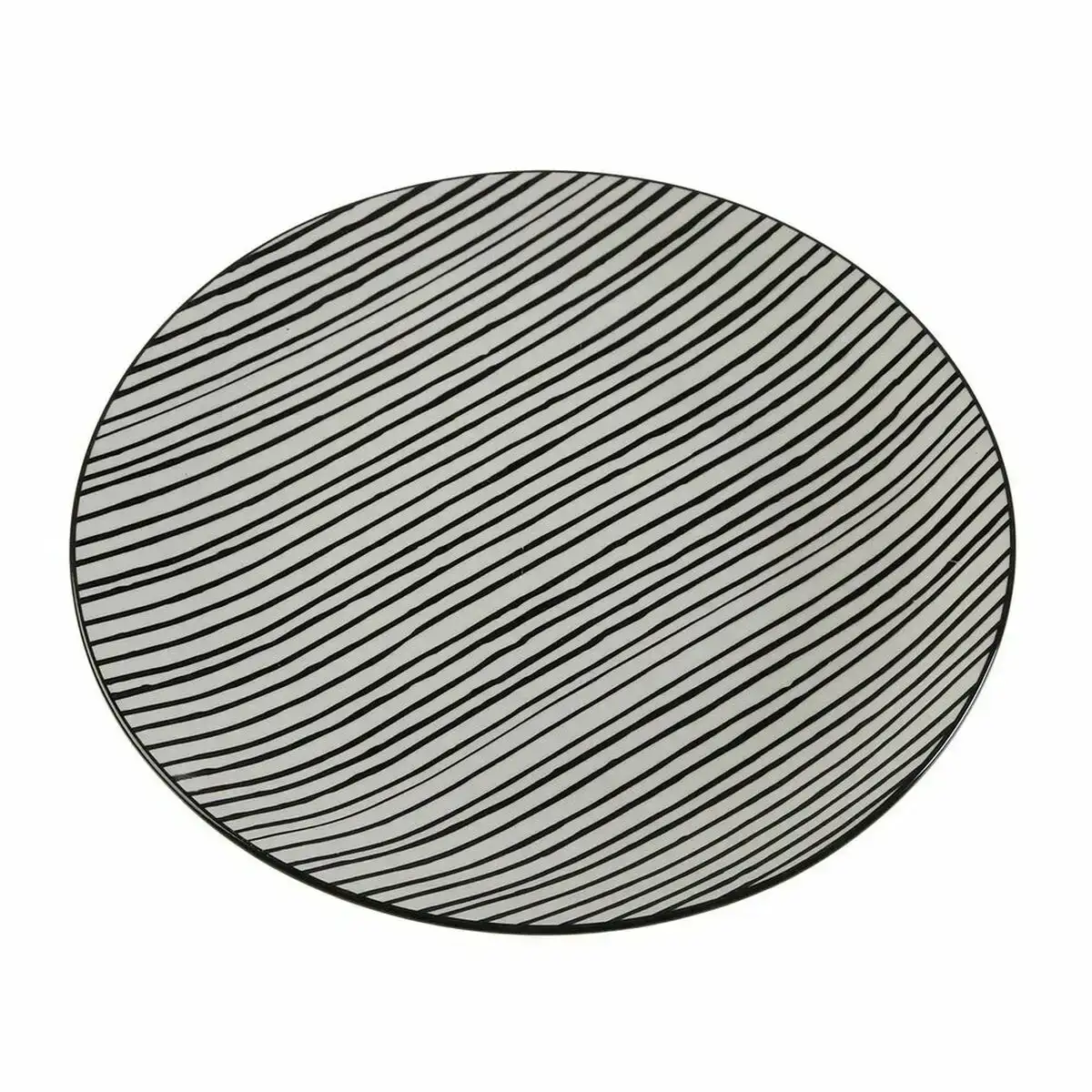 Assiette plate versa black lines porcelaine_7809. DIAYTAR COTE D'IVOIRE - Où la Tradition s'Harmonise avec le Moderne. Parcourez notre gamme diversifiée et choisissez des produits qui révèlent l'âme du Côte d'Ivoire.