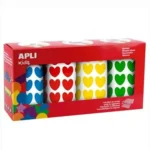 Autocollants apli gomets rouge bleu vert jaune rouleau coeurs_3479. Bienvenue chez DIAYTAR COTE D'IVOIRE - Où le Shopping Devient un Voyage. Explorez notre plateforme pour dénicher des produits uniques, racontant l'histoire et l'âme du Côte d'Ivoire.