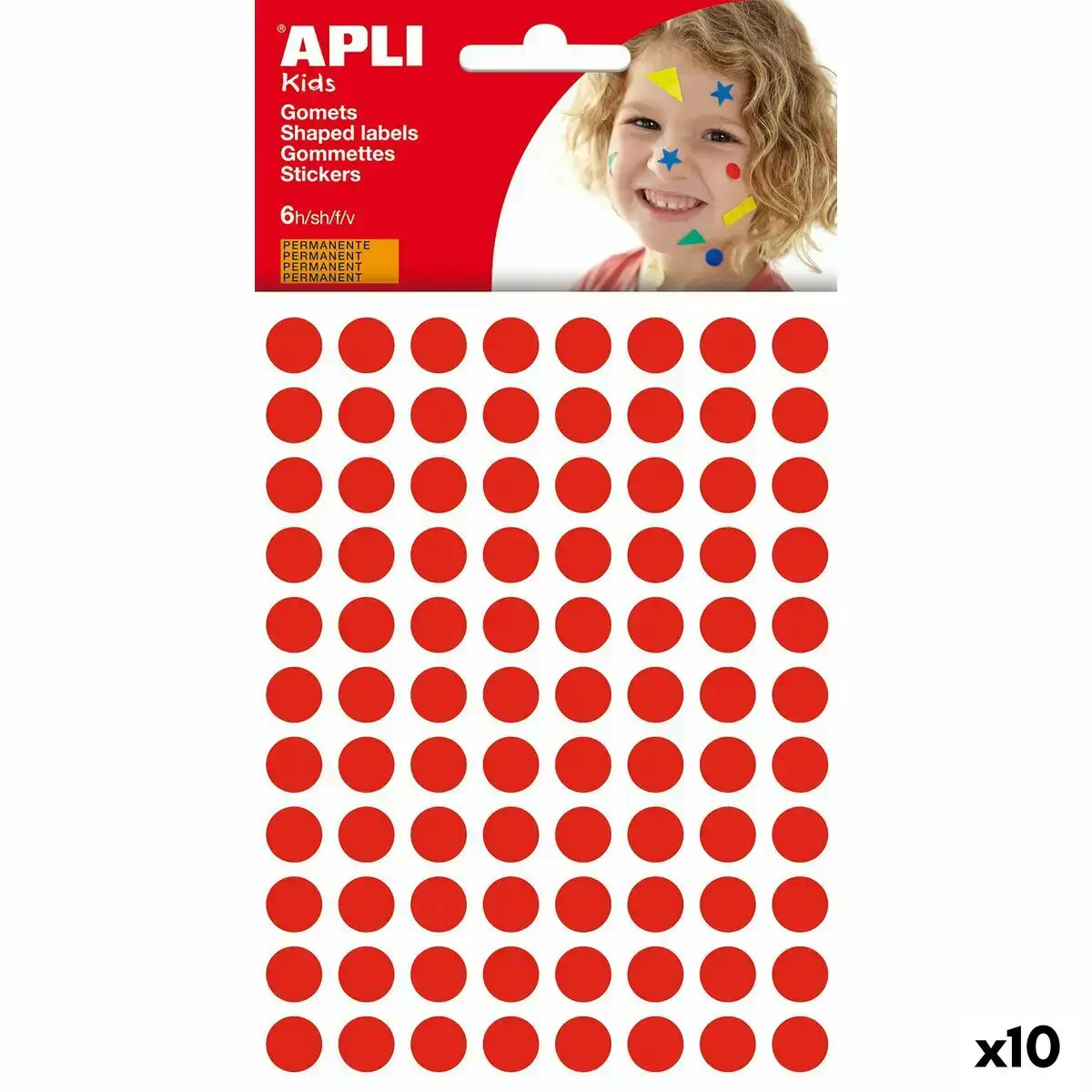 Autocollants apli kids gomets rond rouge 10 unites _7090. DIAYTAR COTE D'IVOIRE - Où l'Élégance Rencontré l'Accessibilité. Parcourez notre catalogue et trouvez des produits qui apportent une touche de sophistication à votre vie quotidienne sans compromettre votre budget.