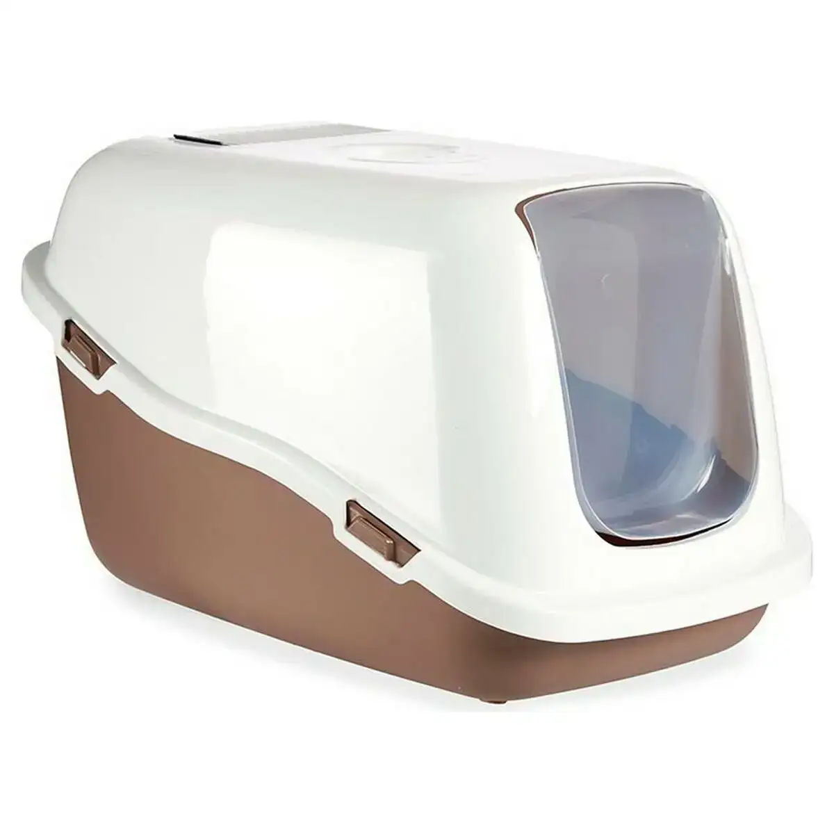 Bac a litiere pour chats 39 5 x 35 7 x 57 5 cm beige blanc plastique_3252. DIAYTAR COTE D'IVOIRE - Là où Chaque Produit Est une Trouvaille. Explorez notre sélection minutieuse et découvrez des articles qui correspondent à votre style de vie et à vos aspirations.