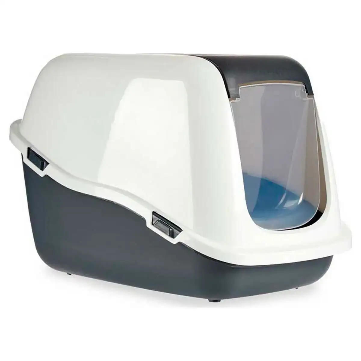 Bac a litiere pour chats anthracite blanc 38 x 41 x 57 cm plastique_4920. DIAYTAR COTE D'IVOIRE - Votre Destination Shopping Inspirante. Explorez notre catalogue pour trouver des articles qui stimulent votre créativité et votre style de vie.
