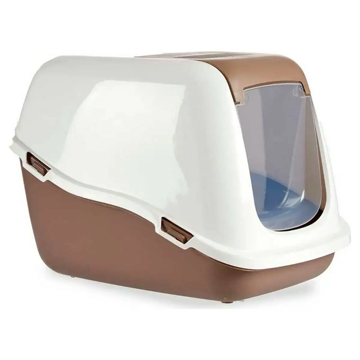 Bac a litiere pour chats beige blanc 36 x 41 x 57 cm plastique_3654. DIAYTAR COTE D'IVOIRE - Où le Shopping est un Plaisir Engagé. Parcourez notre catalogue et choisissez des produits qui respectent vos valeurs et vos attentes.