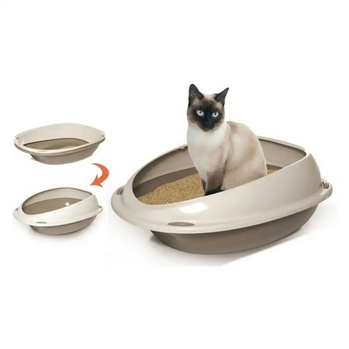 Bac a litiere pour chats shuttle plastique 45 x 36 x 15 cm_4970. DIAYTAR COTE D'IVOIRE - Où l'Élégance Rencontre l'Authenticité. Naviguez à travers notre boutique en ligne et choisissez des produits qui incarnent le style et la tradition du Côte d'Ivoire.