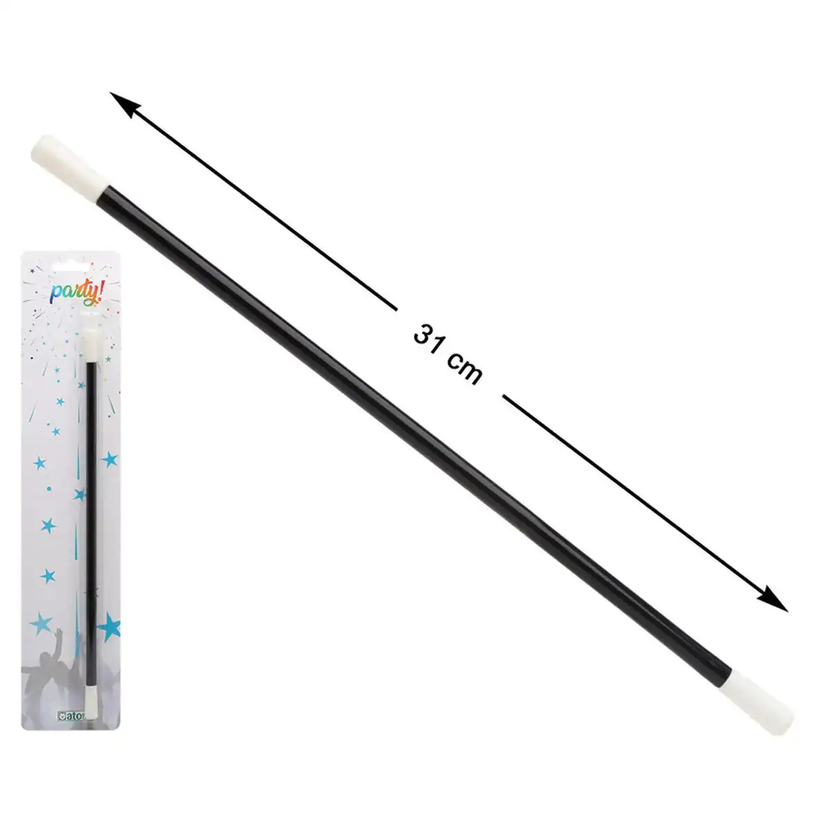 Baguette magique 31 cm noir_4981. DIAYTAR COTE D'IVOIRE - Là où Chaque Produit est une Trouvaille Unique. Découvrez notre boutique en ligne et trouvez des articles qui vous distinguent par leur originalité.
