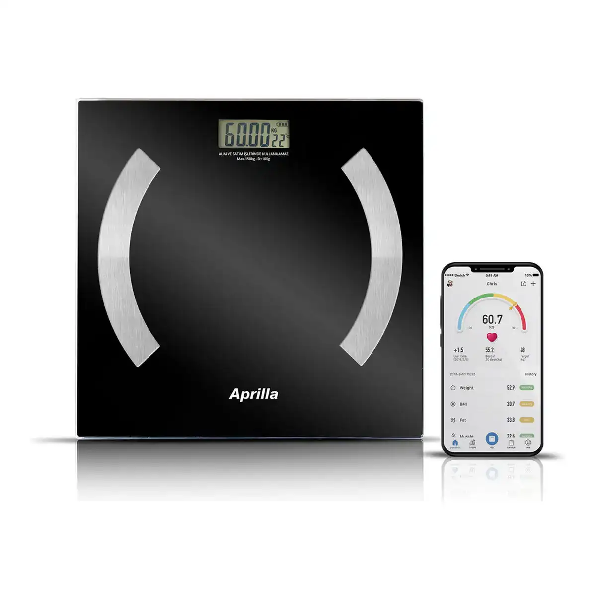 Balance numerique avec bluetooth 150 kg_5979. DIAYTAR COTE D'IVOIRE - Où Choisir est une Découverte. Parcourez notre catalogue et trouvez des articles qui éveillent votre curiosité et enrichissent votre expérience shopping.